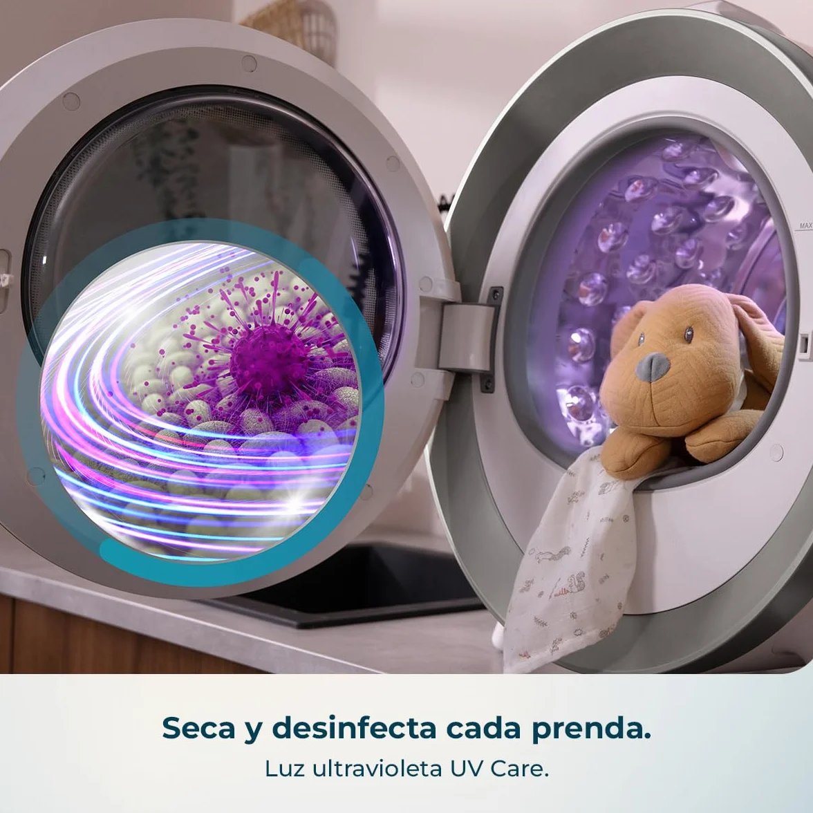 Cecotec Secadora Compacta de Evacuación 3Kg Bolero DressCode Dry 3600V. 12 Programas, Secado Automático Inteligente, Pantalla FullColor, Función UV Care, Dry Shoe Pro, Delay Start, Blanca