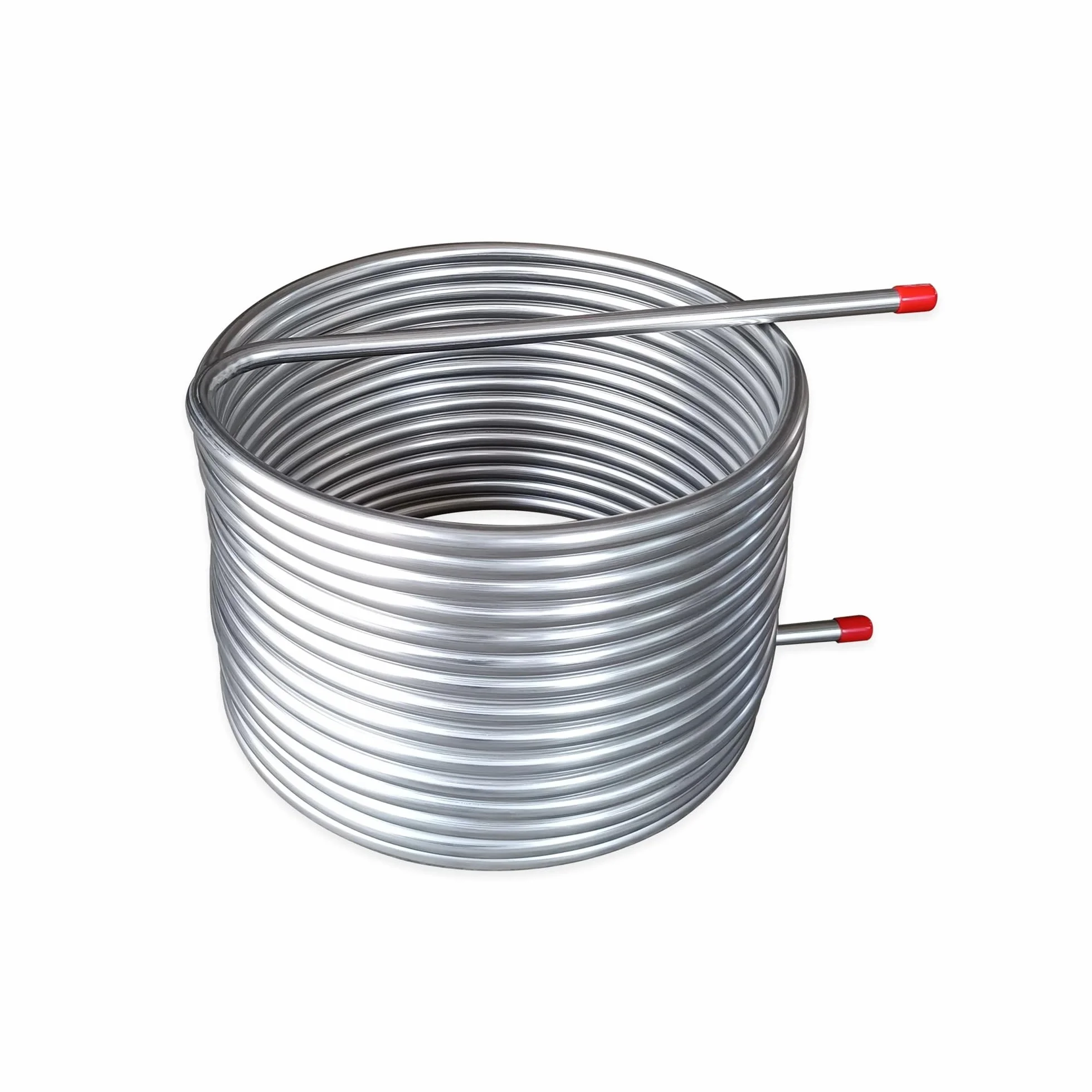 Serpentín de sistema de recirculación de puré con intercambiador de calor de 15,2 m (50 pies) de diámetro exterior, tubería de acero inoxidable 304 de 1/2", 30 cm de diámetro, tanque enfriador de lico