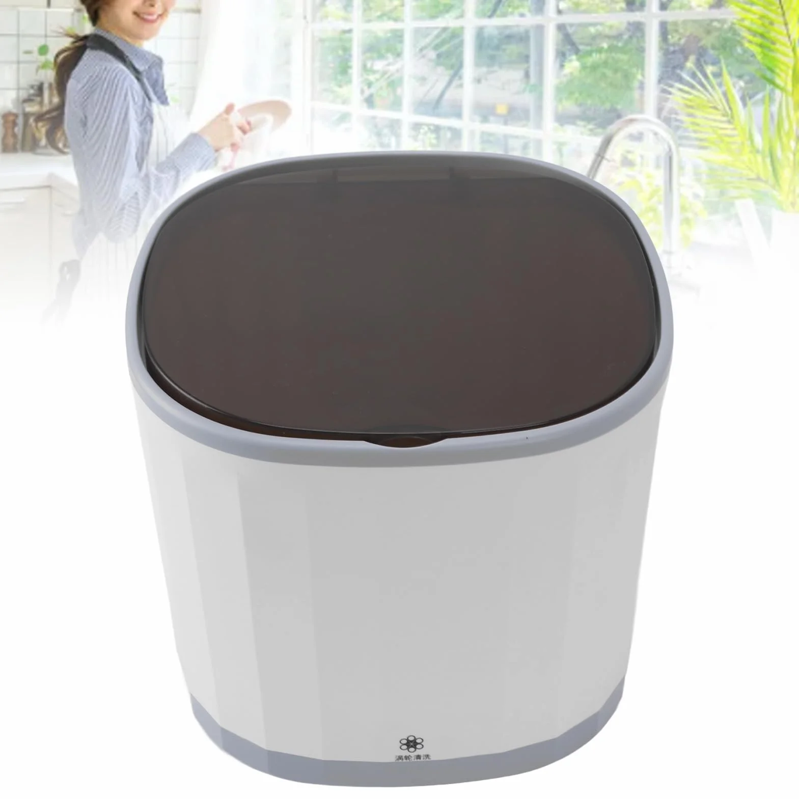 Lavavajillas de Encimera Portátil con Ciclo de Limpieza Dual de 15 Minutos y Limpieza 360° USB Compacto