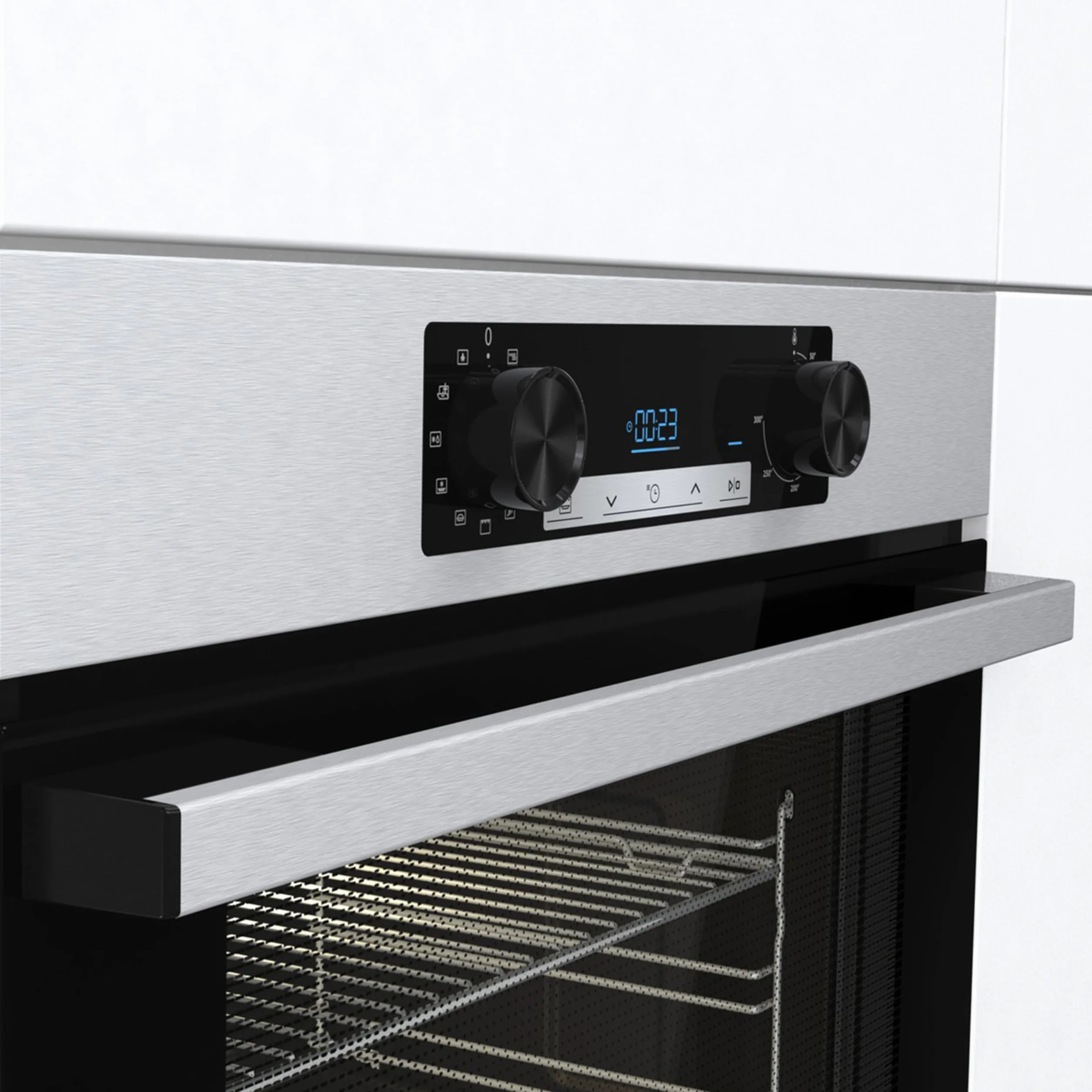 Hisense Horno Hidrolítico 77L Clase A Guía Telescópica Doble Grill Inox