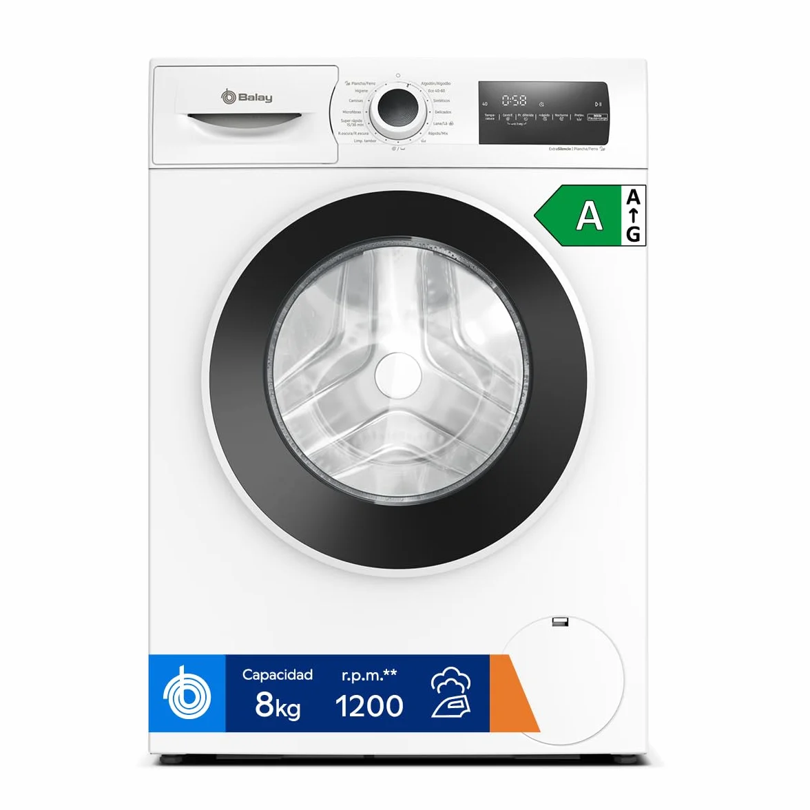 Balay Lavadora 3TS382B 8 kg Blanco ExtraSilencio