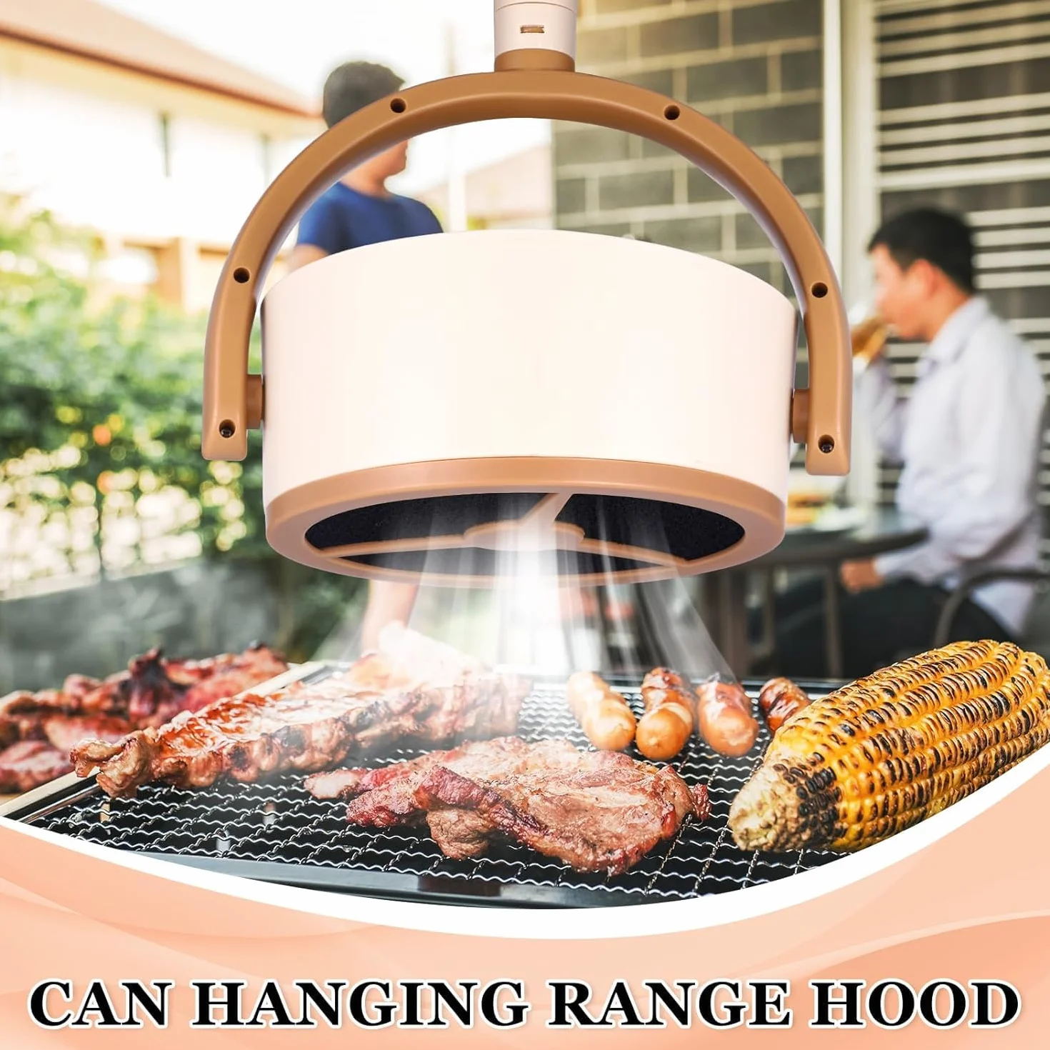 Campana Extractora Portátil, Mini Campana Extractora Movible, Campana Extractora de Mesa de ángulo Ajustable con 2 Filtros Extraíbles para el Hogar, Cocina, Camping, Barbacoa, Estofado, RV