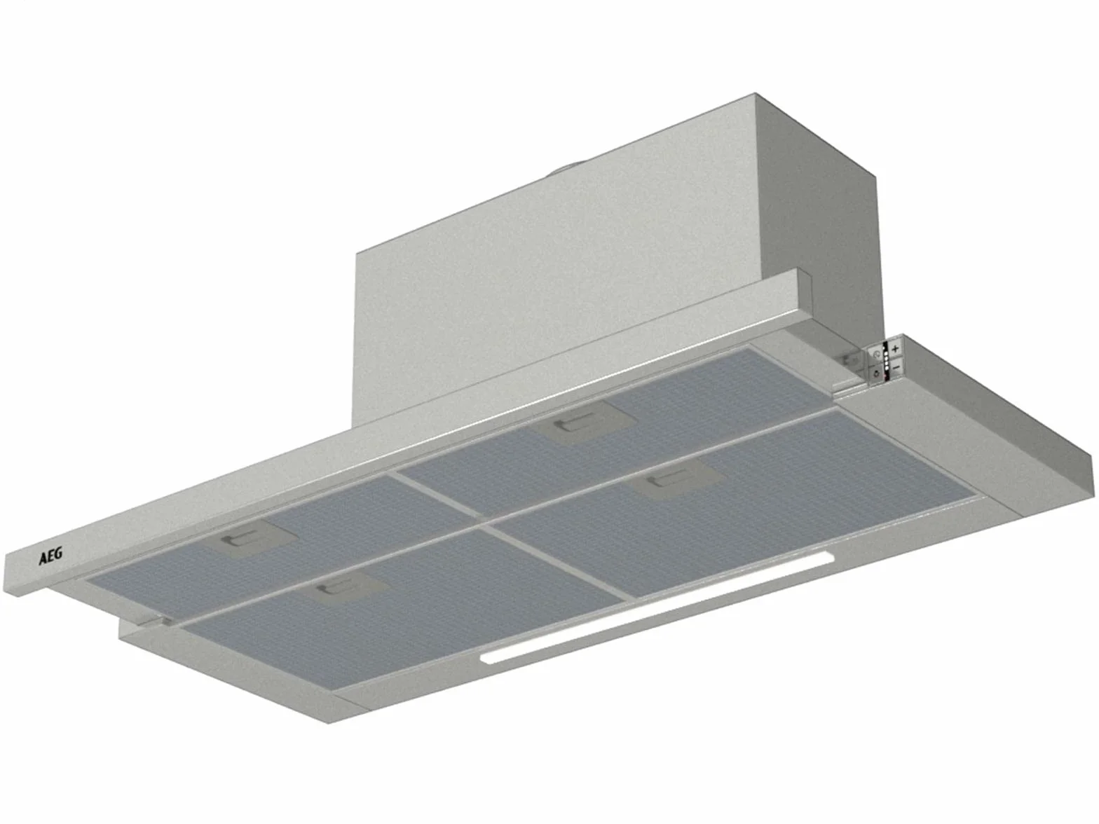 AEG Campana extractora extraíble 90 cm 660 m3/h 3 velocidades intensivo LED Inox Clase A