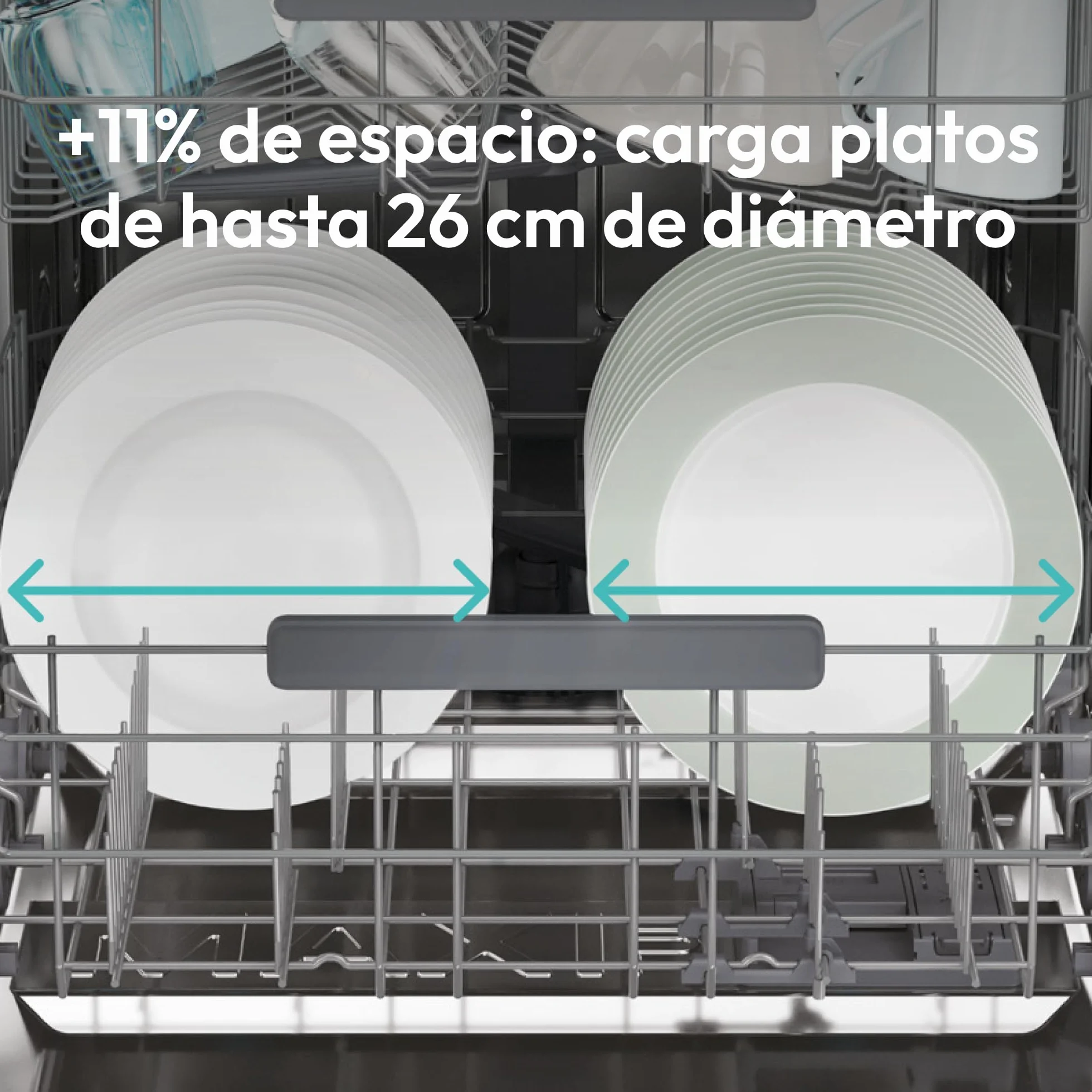 Candy Rapidò CF 3C7L1W Lavavajillas 60 CM, 13 Servicios, Wi-Fi, 5 Programas, Tercera Bandeja, Motor Inverter, Inicio Diferido 3-6-9 H, Indicador Sal y Abrillantador, 47DB, Blanco