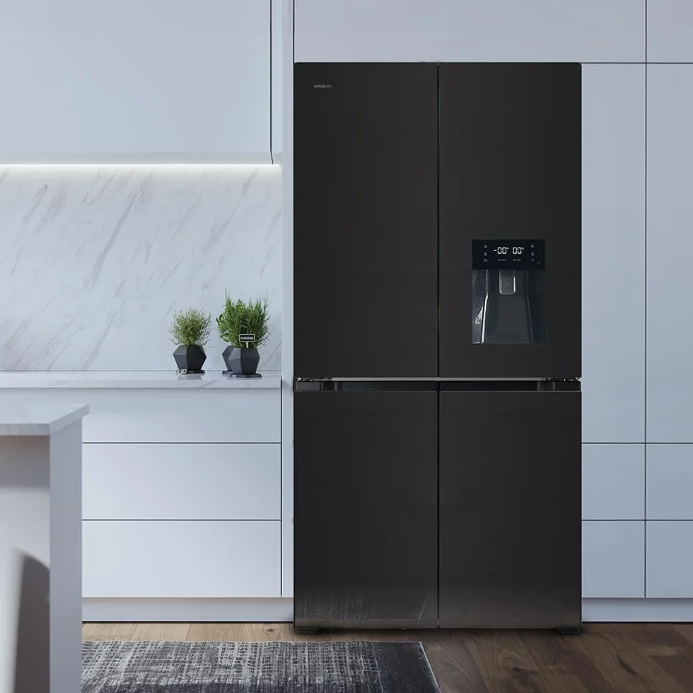 Cecotec Bolero CoolMarket 4D 564 Glass E Frigorífico Americano 4 Puertas 563 L NoFrost Inverter