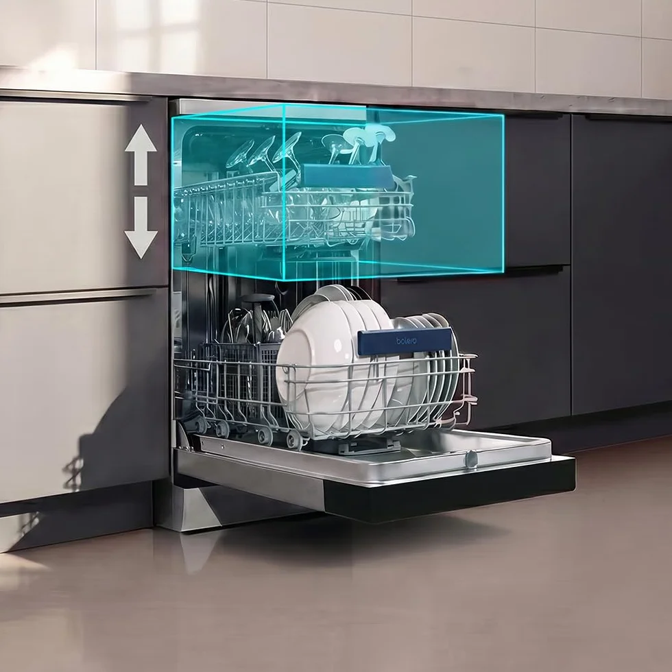 Cecotec Lavavajillas 45 cm Libre Instalación Bolero Aguazero 4350 Inox. 9 Cubiertos, 4 Programas, Motor Inverter Plus Duo, Panel Touch, Autoclean, Delay Start, Cesta para Cubiertos, Inox