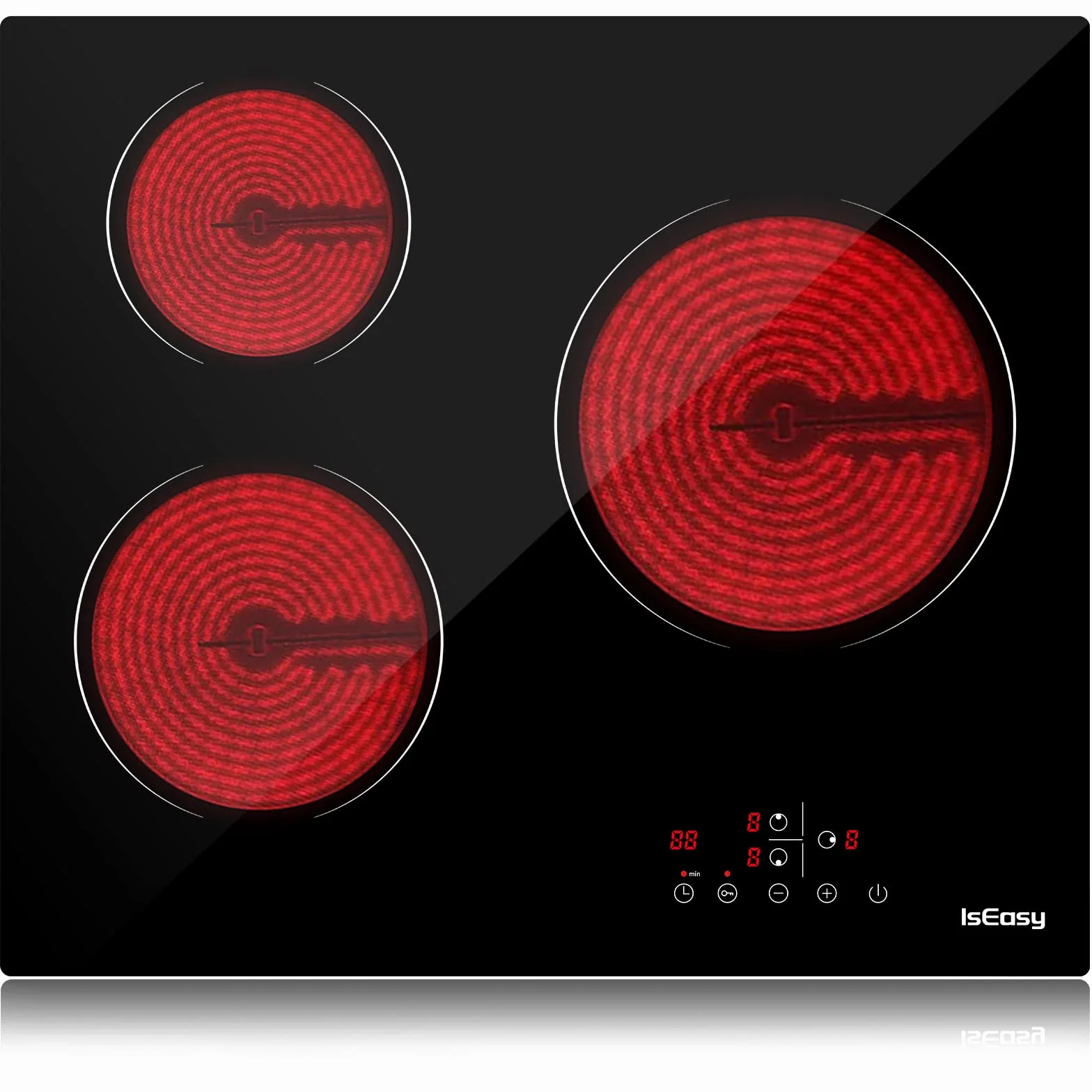 IsEasy Placa Vitrocerámica 5500 W Cerámica Negro