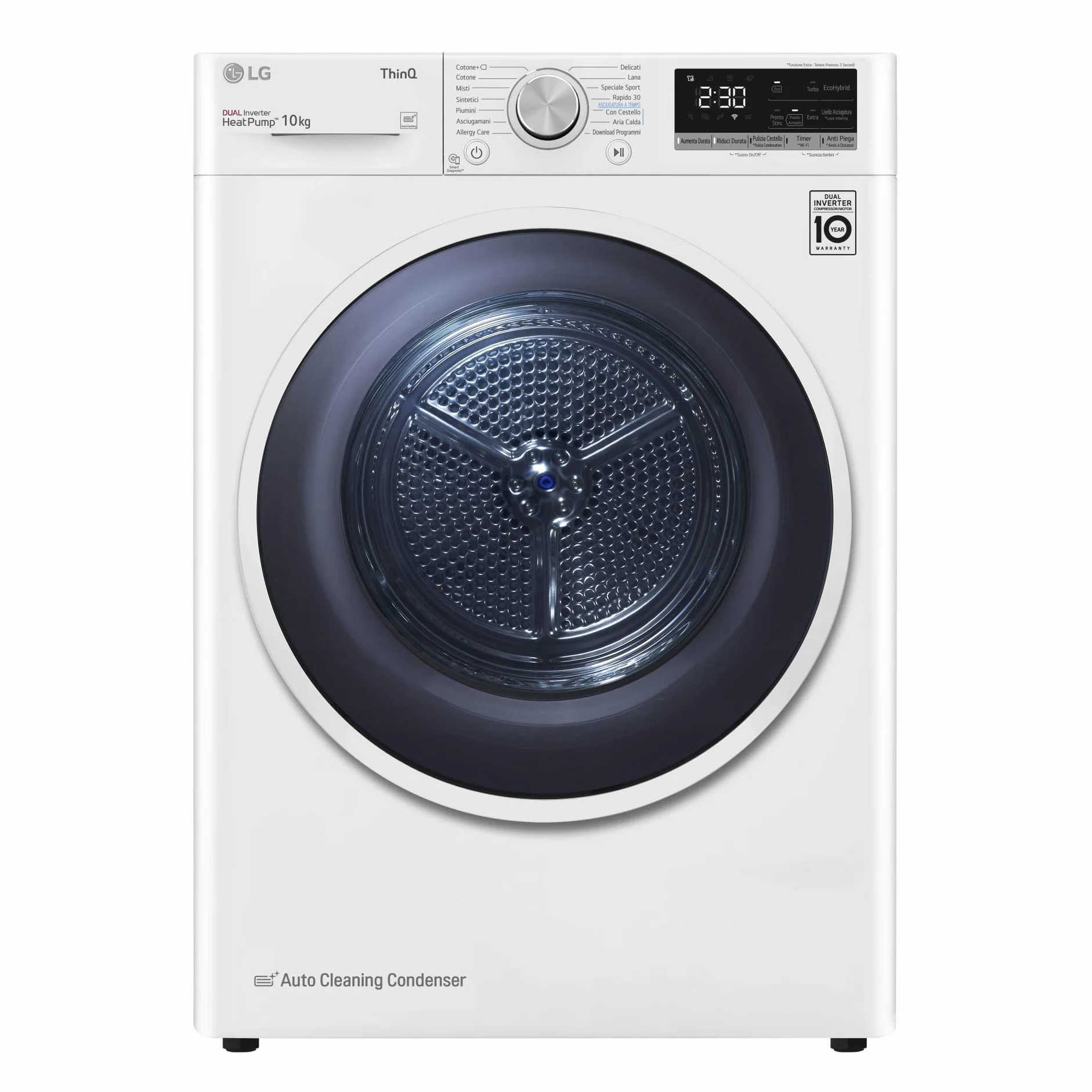 Asciugabiancheria libera installazione Lg Rh10V9Av4W Dual Inverter