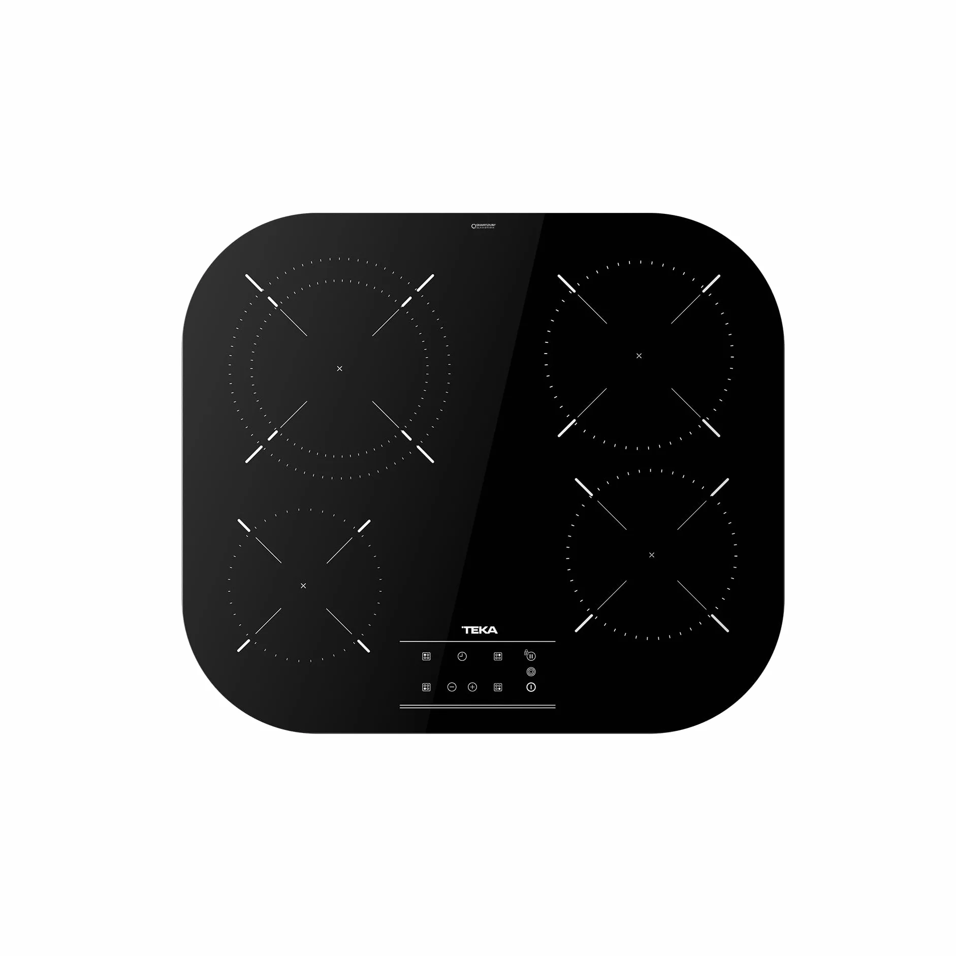 TEKA Placa Vitrocerámica 60 cm 4 Zonas High Light Touch Control Power Plus Stop & Go Programador 99 Min TCC 64310 TTC BK