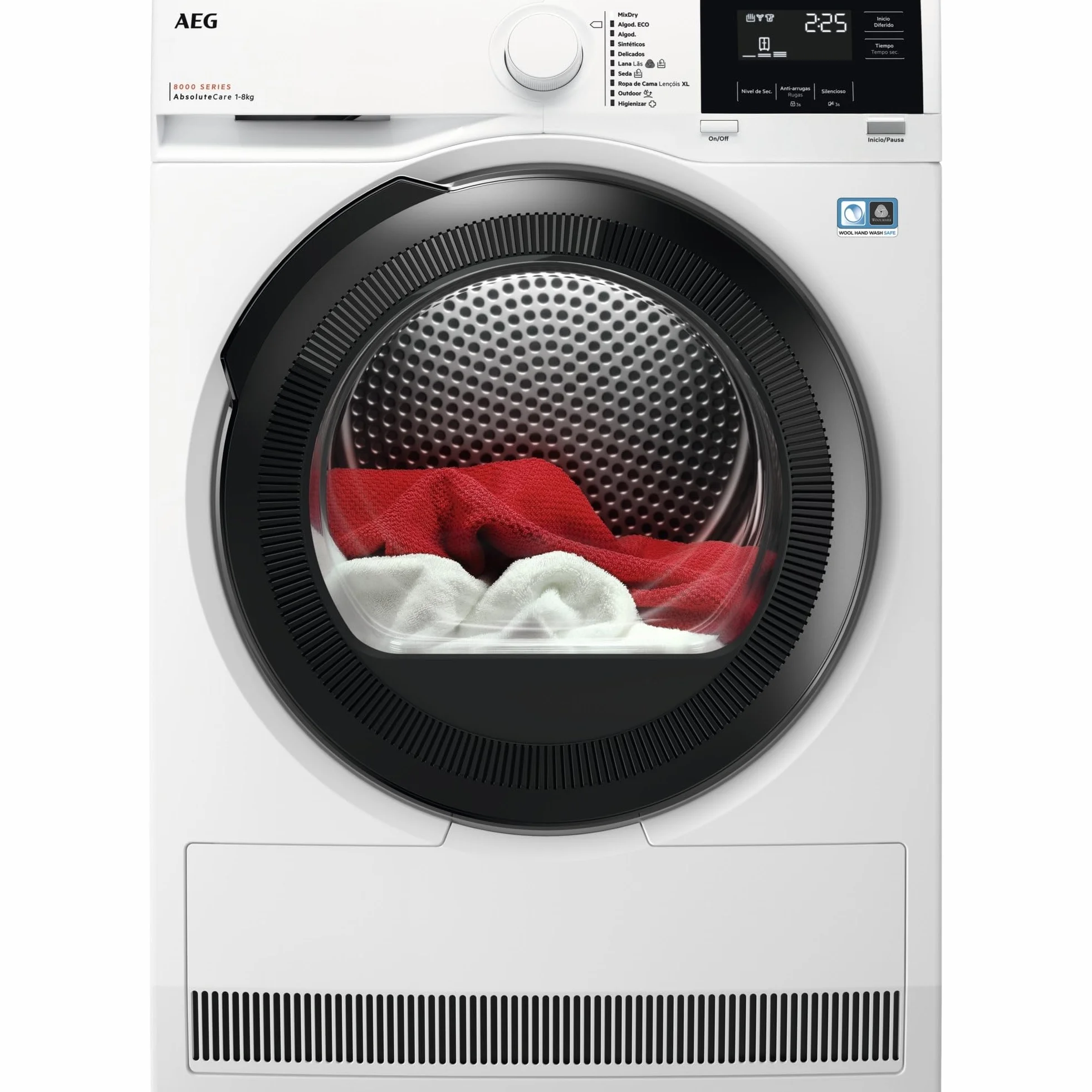 AEG Secadora Bomba de Calor 8Kg Serie 8000 Motor Inverter Función Vapor TR818A4OB