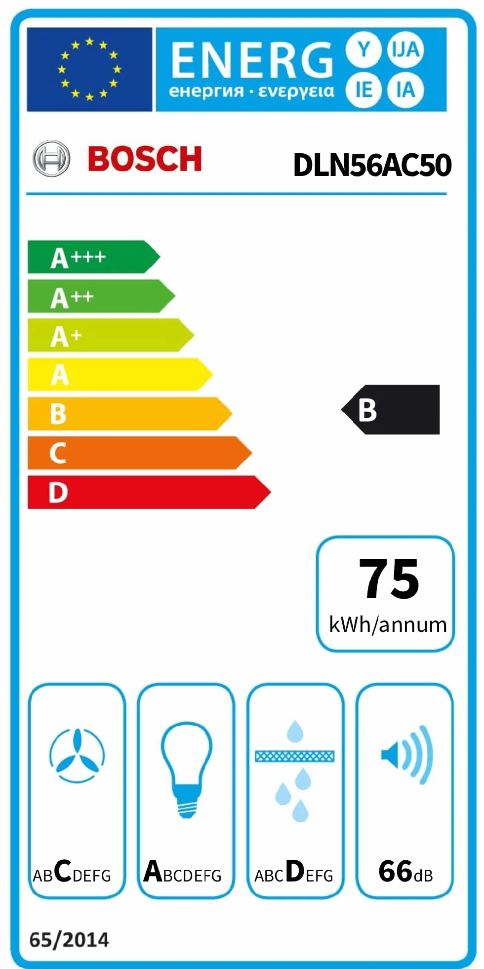 Bosch Serie 6 DLN56AC50 Grupo filtrante 52 cm Plata metalizada
