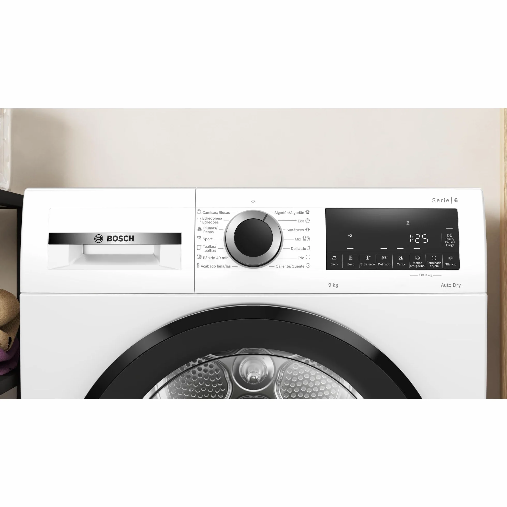 Bosch Secadora con Bomba de Calor 9 kg AutoDry WQG24200ES Blanco