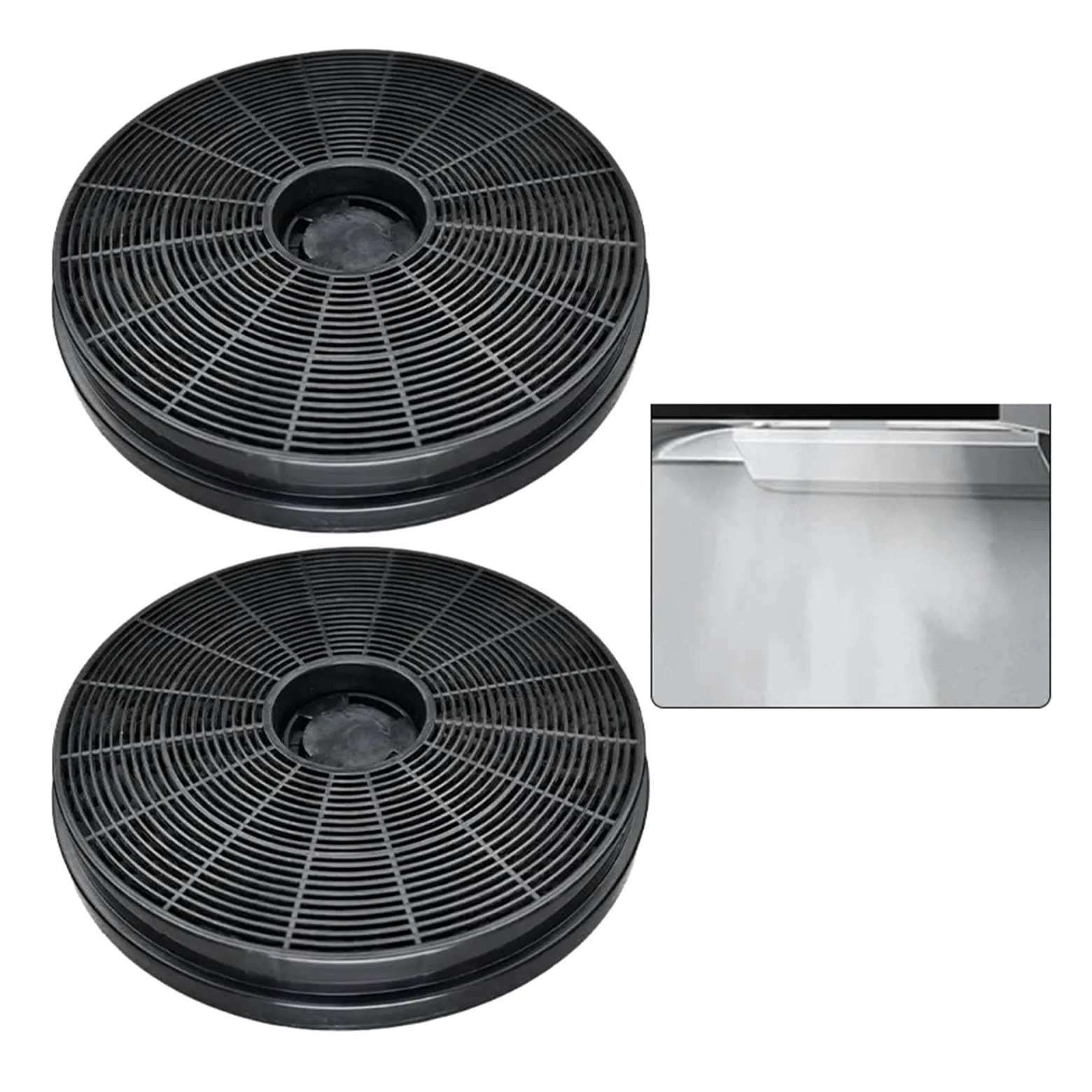 Filtro De Carbono For Campana Extractora, Accesorios 174mm X 25mm, Compatible Con Piezas, 2 Uds