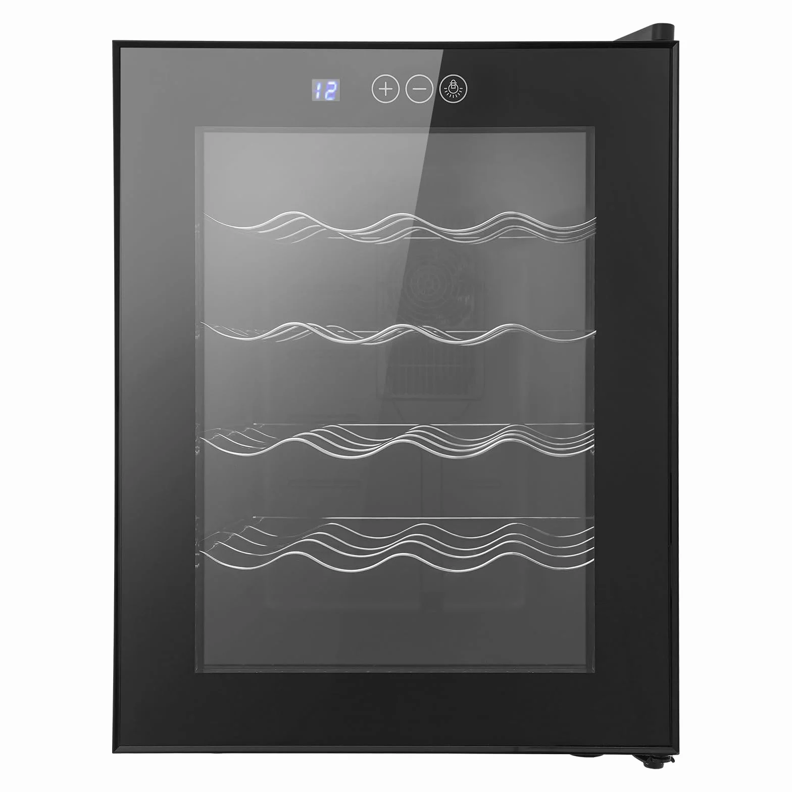 Frigorífico para vino (20 botellas, 48 litros, con puerta de cristal templado, pantalla LED, control táctil de 12 – 18 ℃, bajo dB, refrigerador de vino independiente, temperatura constante)