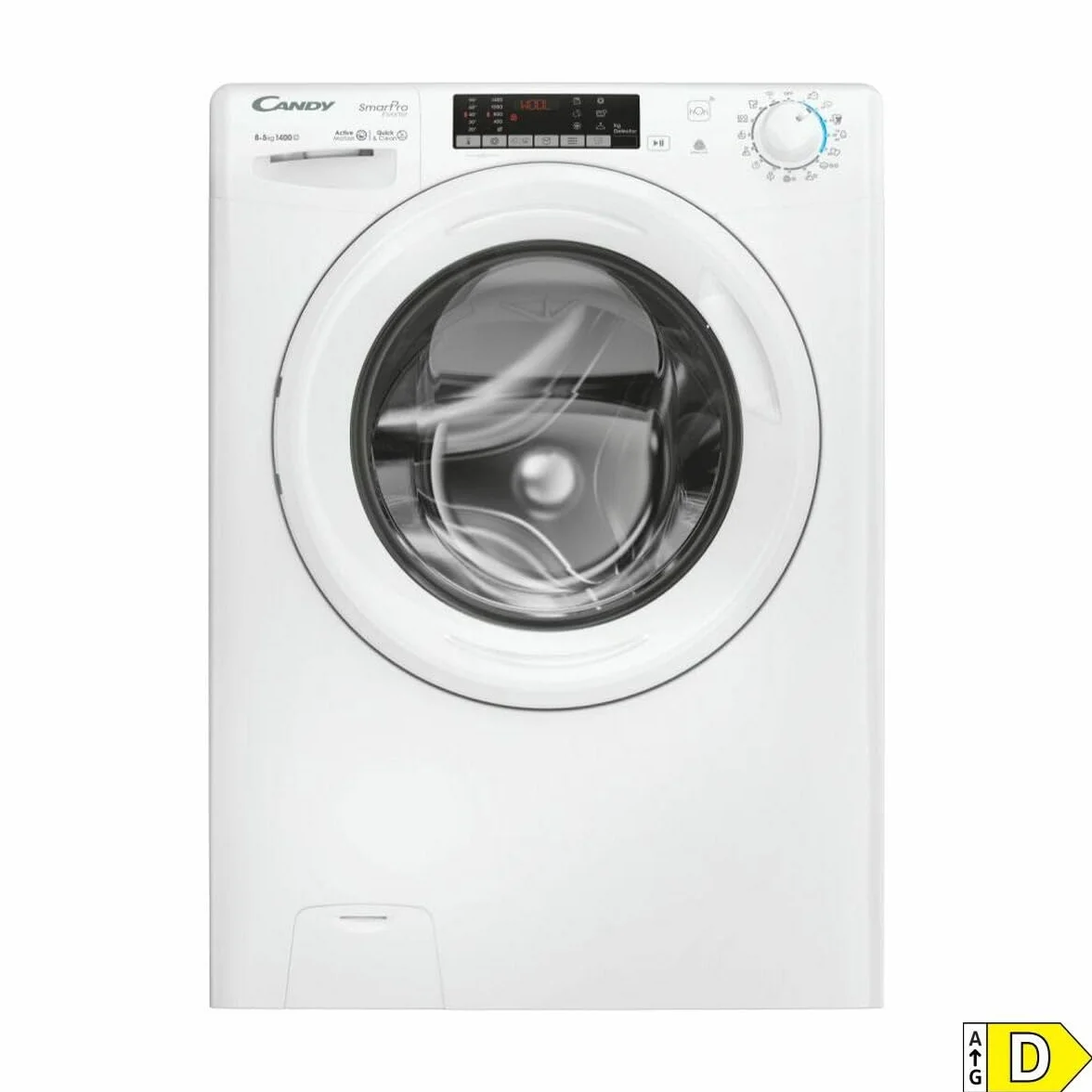 Candy Lavadora-Secadora Independiente de Carga Frontal Blanco D - Solución Ideal para Espacios Reducidos con Rendimiento Energético