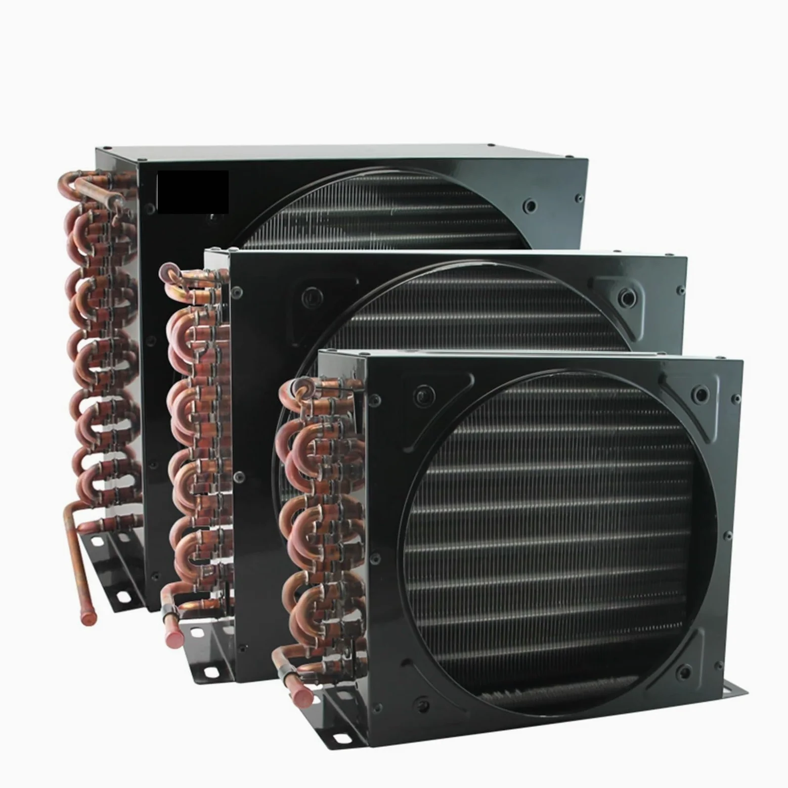 Condensador Del Refrigerador, Radiador De Aluminio Refrigerado Por Aire Del Cuadrado De La Aleta Del Condensador De Cobre Del Tubo(360x160x330mm)