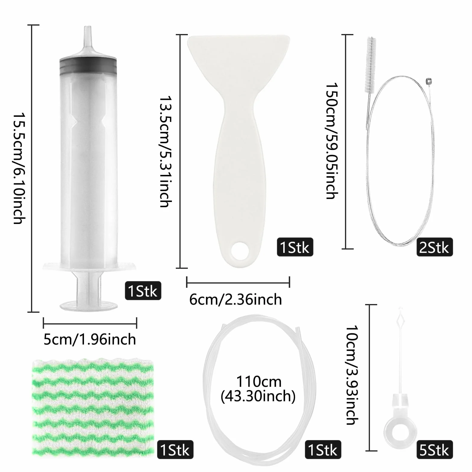 11 Piezas Kit De Limpieza De Refrigerador, Reutilizable Cepillo De Limpieza para Frigorífico, Cepillo De Limpieza para Frigorífico con Jeringa, Manguera, Pala De Descongelación, Tapones
