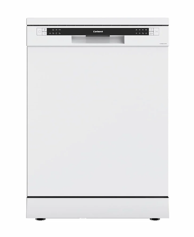 Corberó - Lavavajillas Gama Excellence | CLVM861424W | 14 Servicios | 6 Programas, 4 Temperaturas, Indicadores LED, Inicio Diferido, 3ª Bandeja, Función Media Carga | Blanco