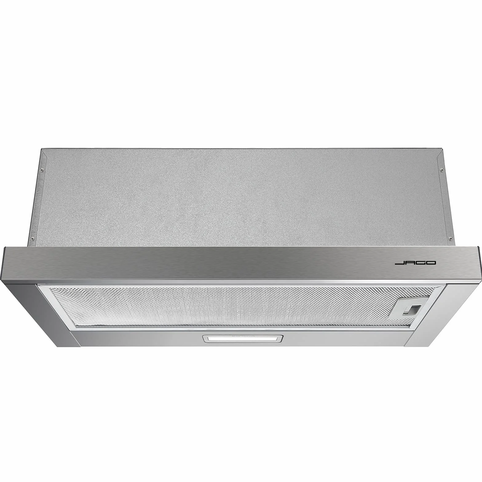 Jago® Campana Extractora Telescópica - Extractor de Recirculación y Conductos, 2 Velocidades, aprox. 300 m³/h, 59,5 cm, 2 Filtros de Carbón Activo, Acero Inoxidable - Placa de Cocción de Extracción