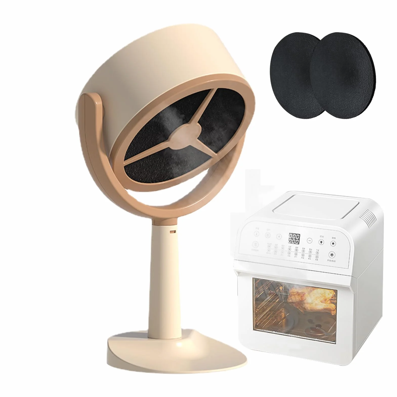Rankey - Mini campana extractora portátil, campana extractora ajustable, gran batería de 3000 mAh, fuerte succión y bajo ruido, para barbacoas, cenas en interiores, ollas calientes