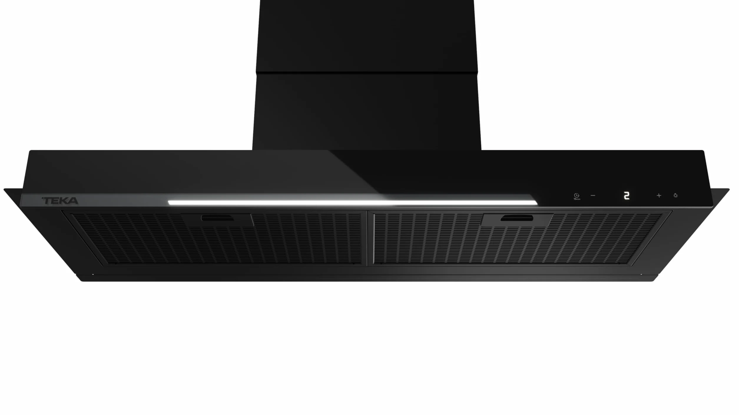 TEKA Campana Extractora Integrada 90 cm, 3 Velocidades + 1 Intensiva, Motor EcoPower, Iluminación LED, Filtros Metálicos, Recirculación, Clase Energética A+, Integra GFI 97350 EOS BK