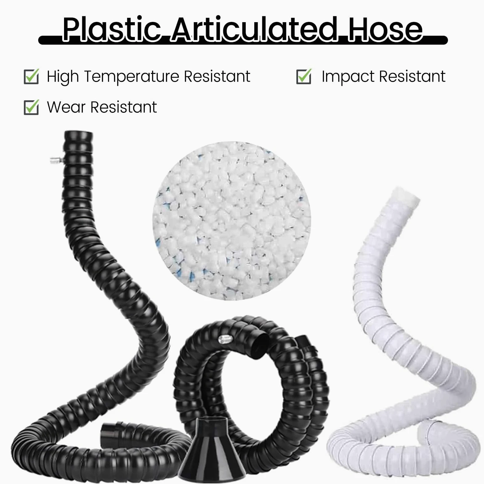 Brazo Flexible Extractor de Humos de Soldadura - Manguera de Acero Inoxidable de 100 mm, Colector de filtración de Aire de 2 m/6,5 pies para carpintería, Laboratorio y fábrica - Solución efi