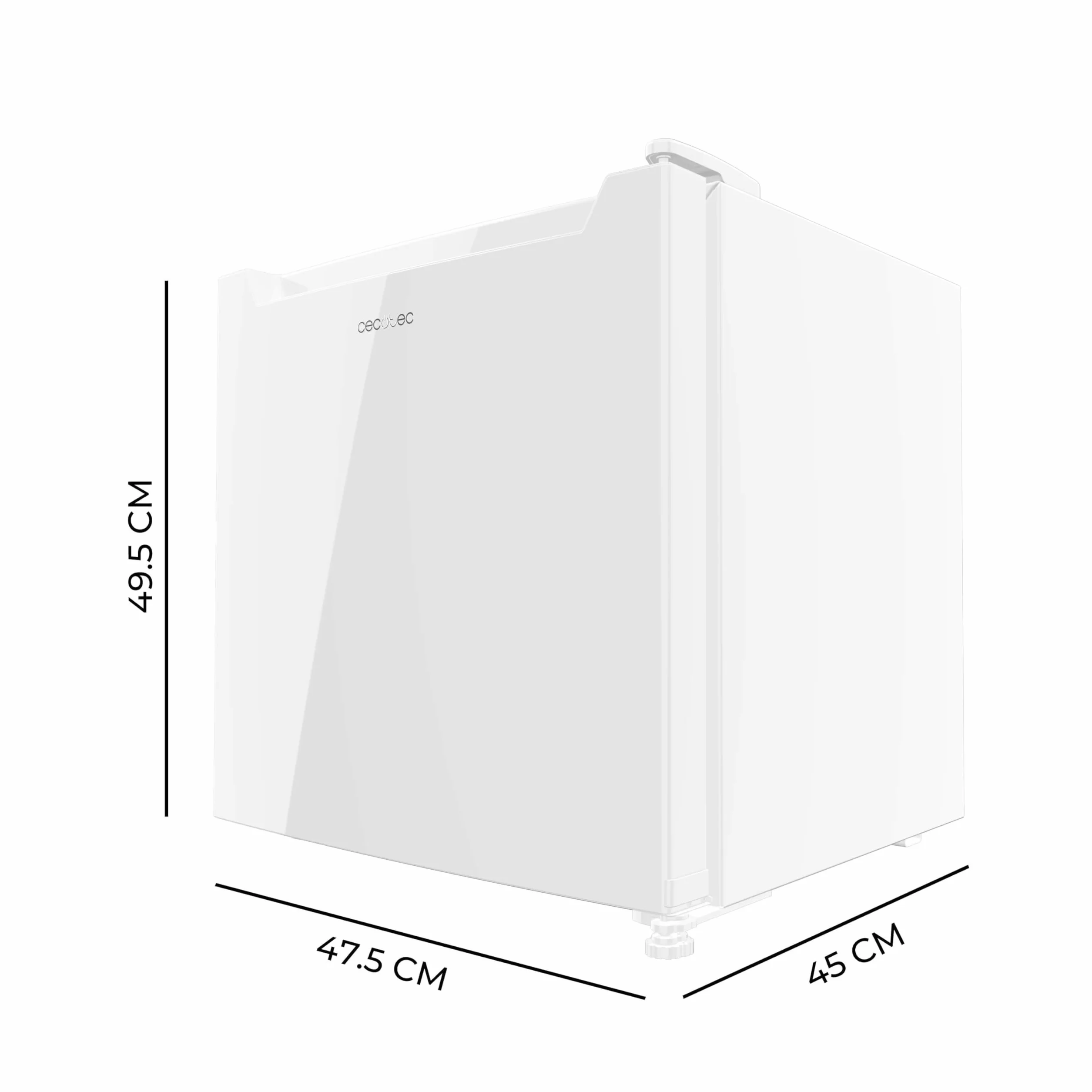 Cecotec Mini Frigorífico Convertible a Congelador 31L Bolero CoolMarket TT 31 Dual White E. Minibar con Función Nevera o Congelador, Alto 49,6cm y 47,4cm de Ancho, Control Mecánico, Blanco