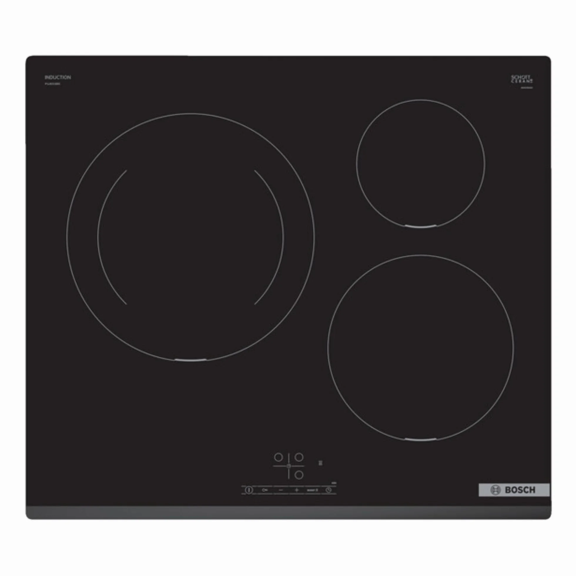 Bosch Placa de inducción 60 cm 3 zonas PUJ631BB5E Negro
