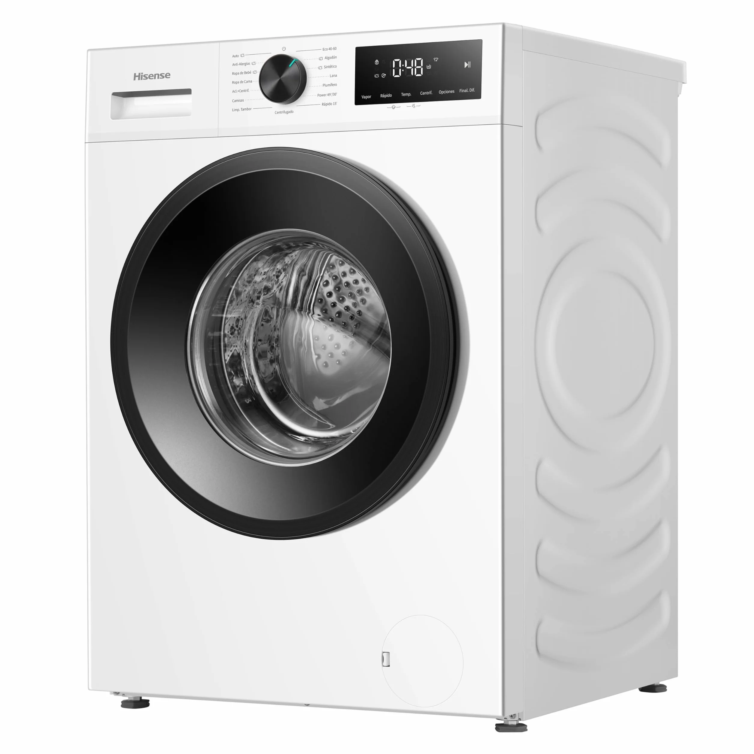 Hisense WF1I1142BWL - Lavadora 11 Kg, 1400 rpm, Clase A, Fondo 59cm, Lav. Power 49’ y Rápidos 30' y 15', Dispensador Automix, Lavado Auto Wash, Antiarrugas, iFit™ Fondo Optimizado, Vapor 99,9%, Blanco