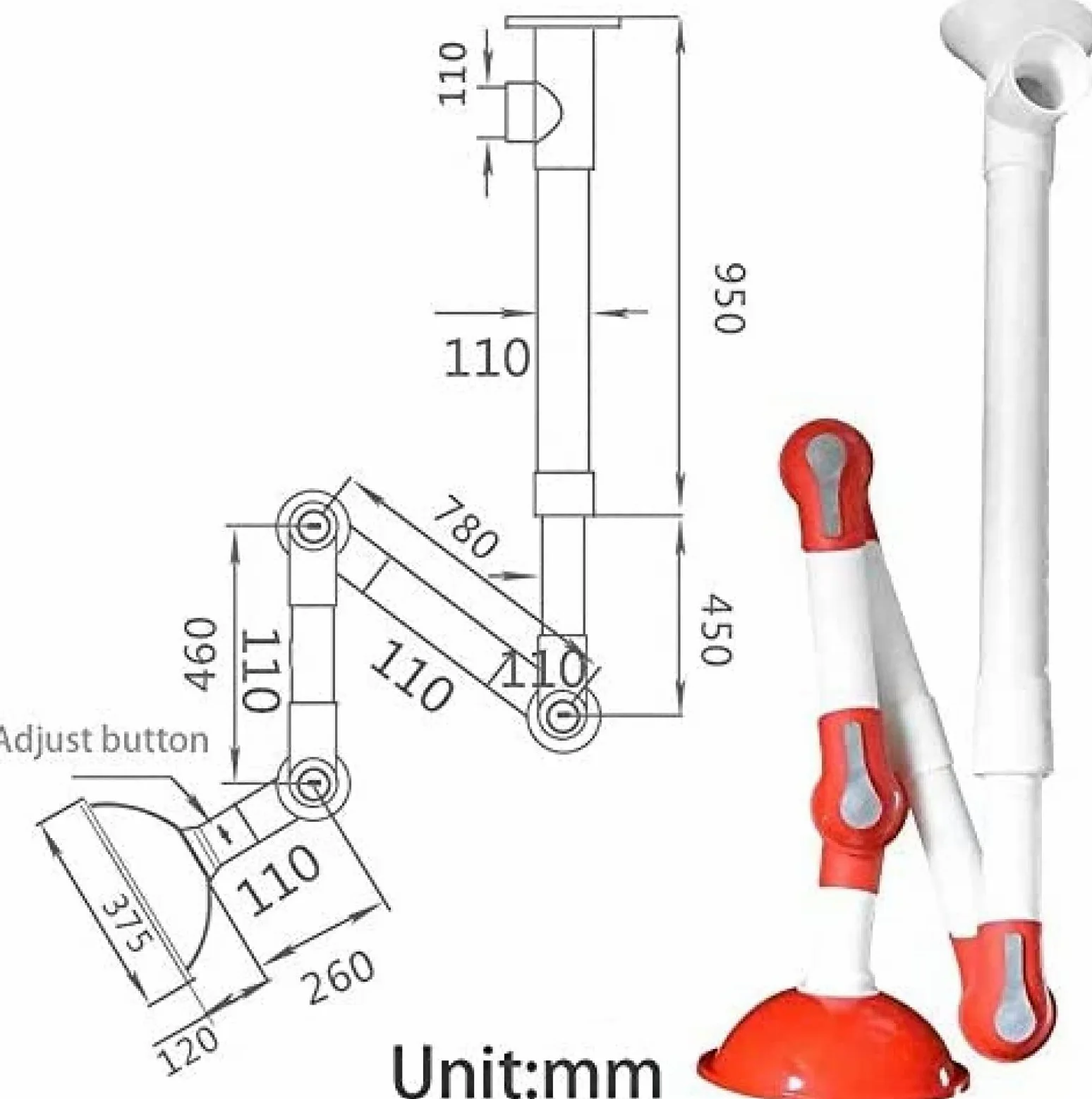Campana de laboratorio montada en la pared para laboratorio. Brazos flexibles de extracción de 360 grados para sistema de extracción de laboratorio de fábrica