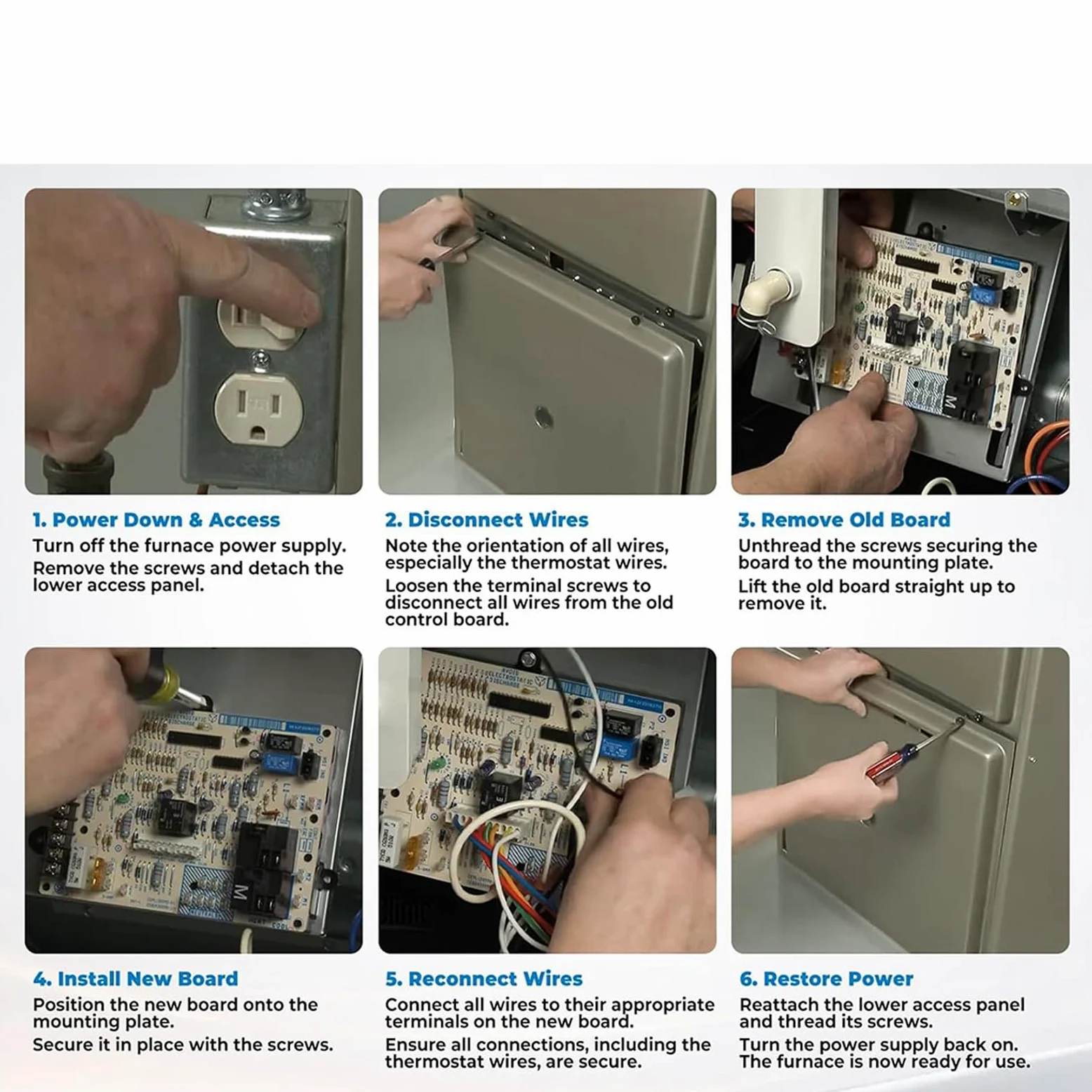 Circuito de placa de control de hornos de respuesta rápida, compatibilidad universal, fácil reemplazo para aparatos de calefacción, reemplazo de control