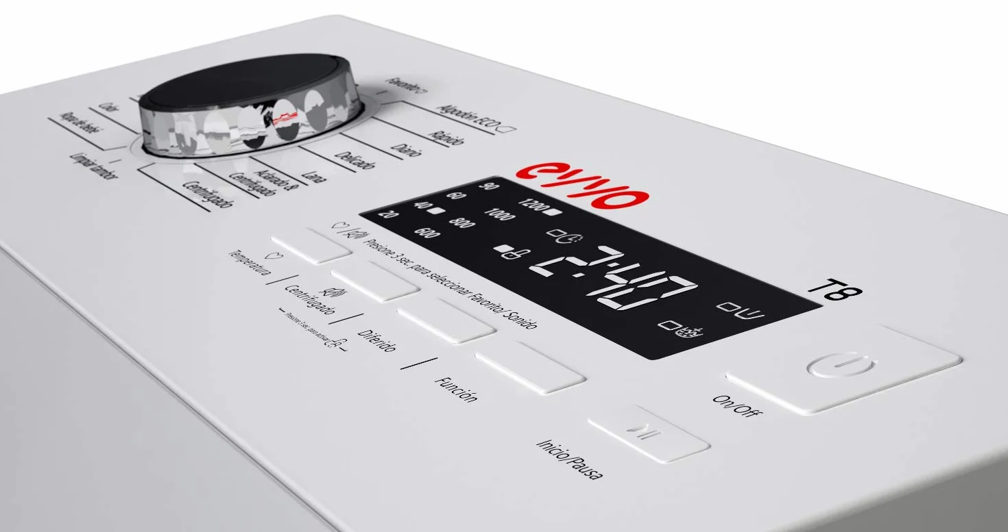 EVVO Lavadora 7,5 kg carga superior Wt8a, Clase energética A, 1250 rpm, Bajo Consumo, Aclarado Automático, 16 programas, Limpieza de tambor, Inicio Diferido, Función ultraRápida (Blanca)
