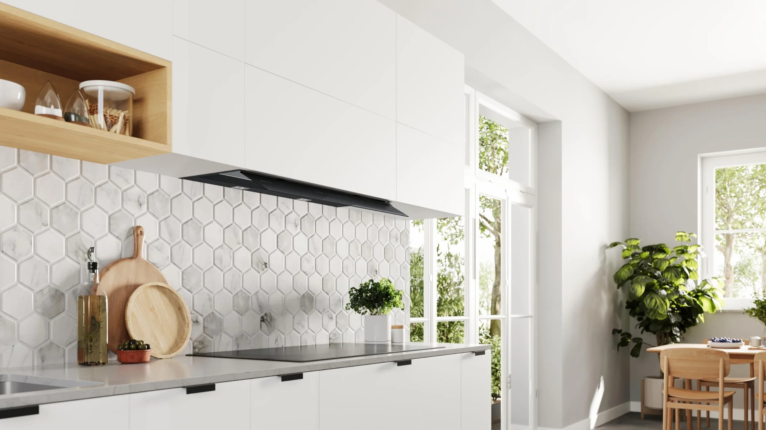 Balay - Campana decorativa integrable, 90 cm de ancho, Extra Silencio, Negro mate, 3BD897GM