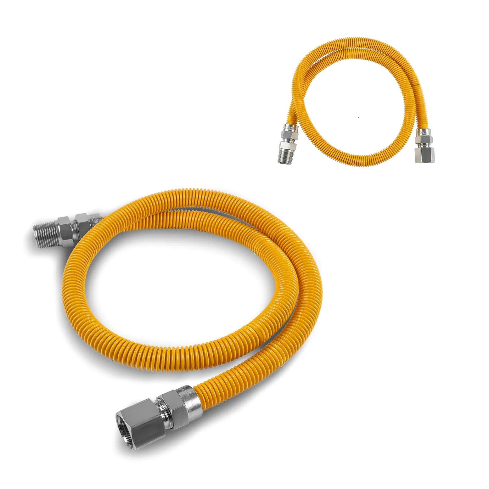 2 mangueras de gas GUOFIS de 36 pulgadas, MIP de 0.75 pulgadas x 0.75 pulgadas FIP (1 pulgada OD) conector de línea de gas flexible para estufa de gas y calentador