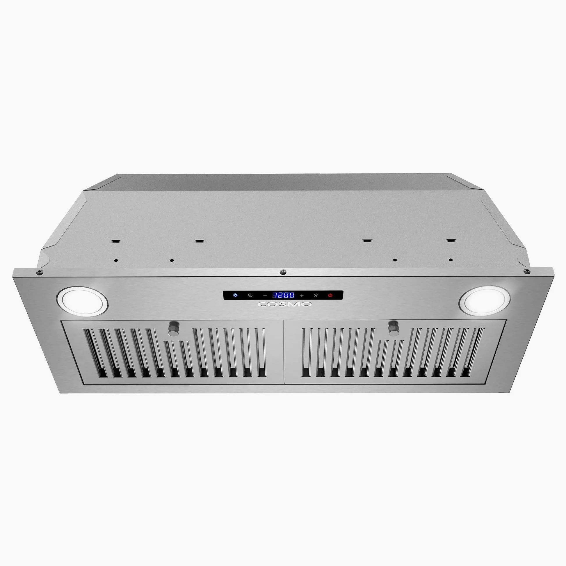 COSMO COS-30IRHS - Campana extractora Lumin Collection 380 CFM con conductos, controles táctiles, luces LED, acero inoxidable