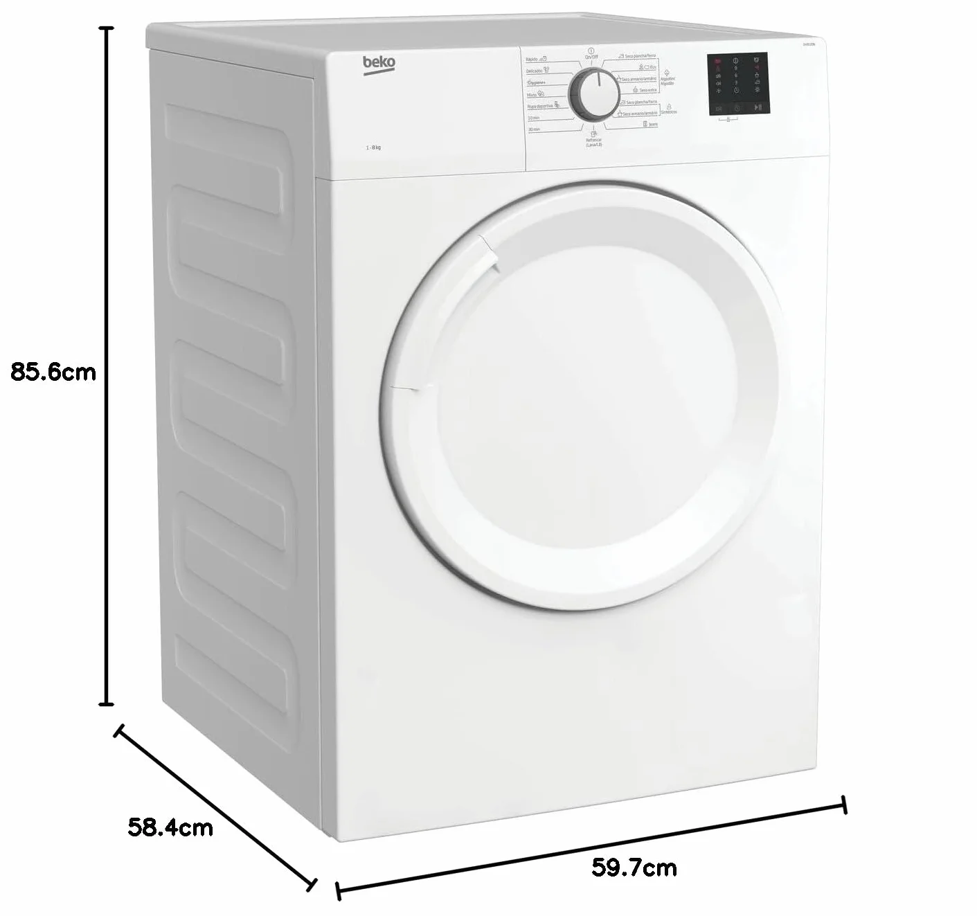 Beko - Secadora De Evacuación Beko Dv8120N Con Capacidad De 8 Kg