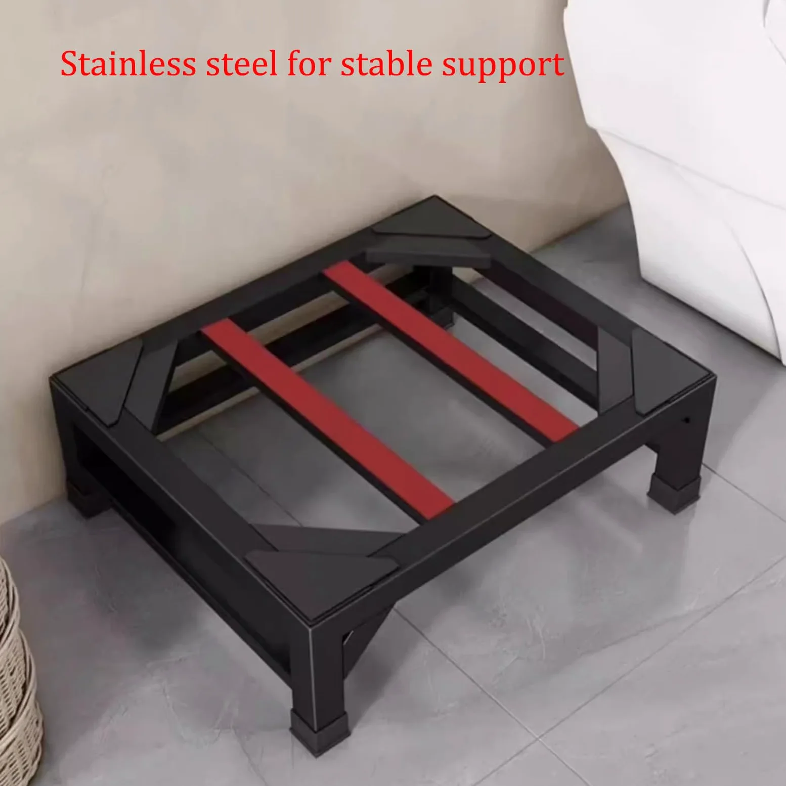 Base de lavadora y pedestal para secadora, estante de acero con recubrimiento en polvo resistente, solución de almacenamiento de lavandería ajustable y resistente que ahorra espacio