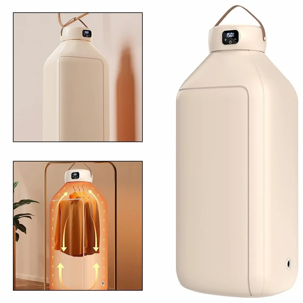 Secadora Eléctrica Portátil Plegable Con Bolsa De Seco, Protección De Sobrecalentamiento Y Temporizador Integrado, Adecuado Para Uso Doméstico Y Viaje(EU)