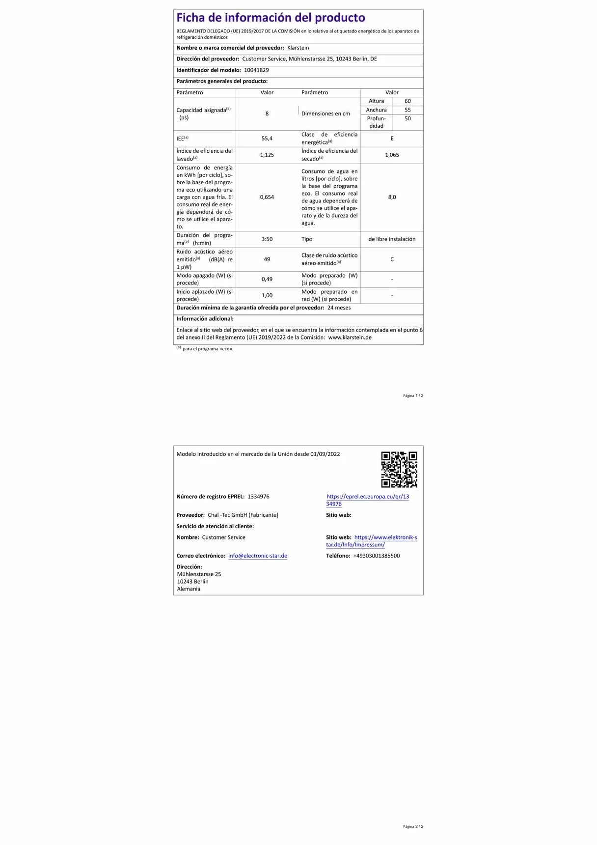 Klarstein Lavavajillas Sobremesa Pequeño, Mini Lavavajillas 8 Cubiertos, Lavavajillas Portatil Encimera Silencioso, Lavaplatos con 6 Programas de Lavado, Lavavajillas Compacto para Casa y Oficina