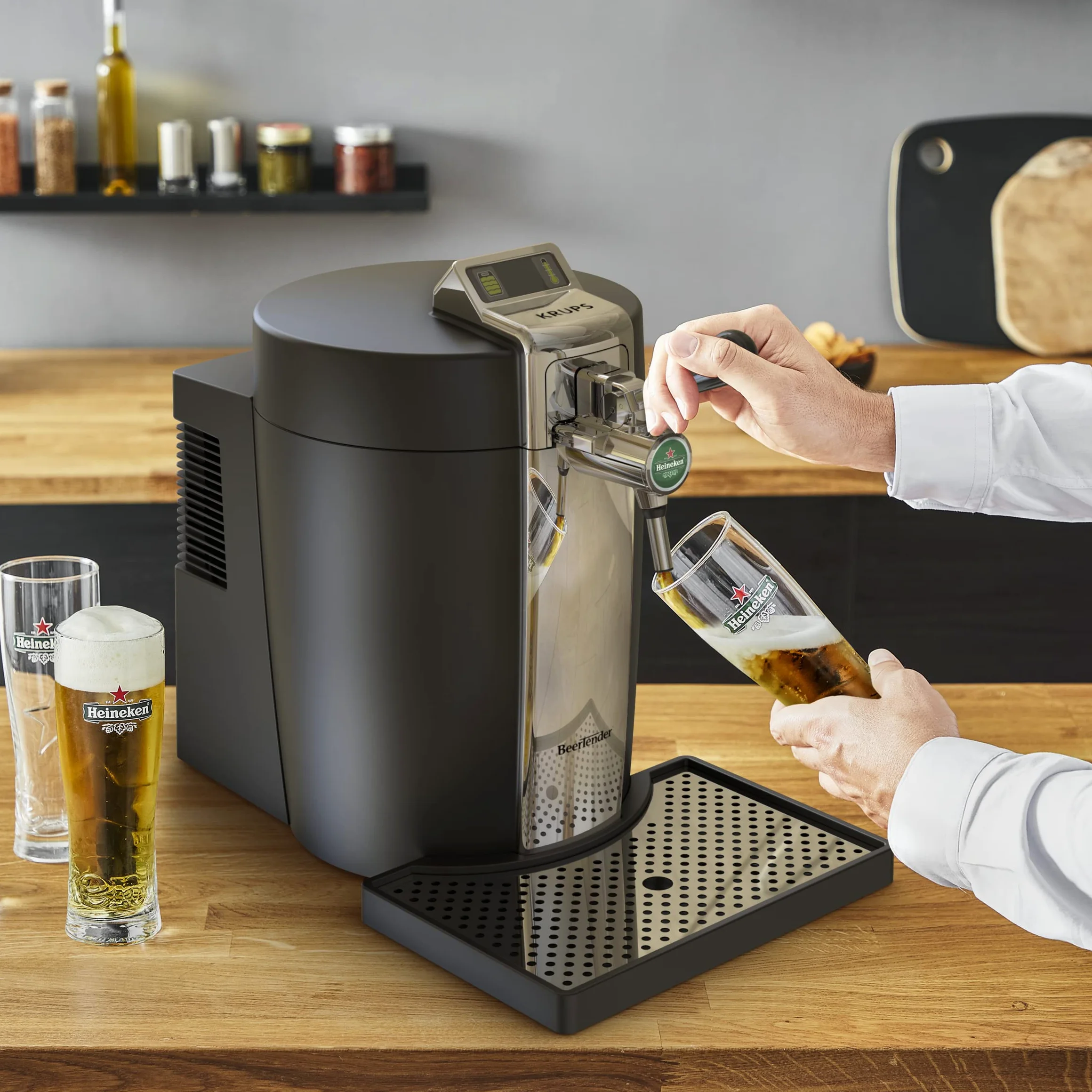 Krups VB700800 BeerTender Dispensador de cerveza termoplástico, color negro