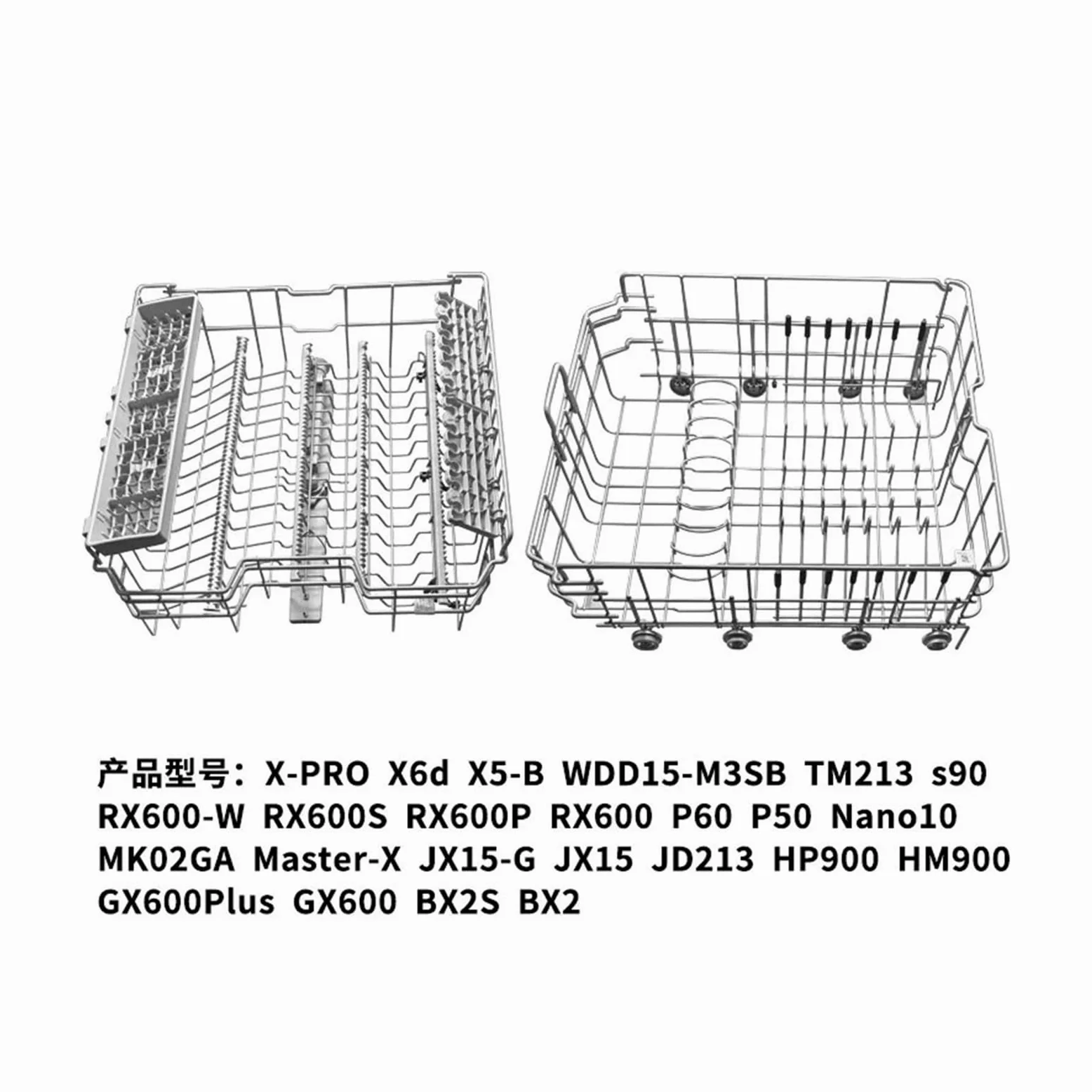 Compatible Con Cesta Extraíble For Lavavajillas Midea, RX600 P60 P50, Color Azul, Cesta For Lavavajillas(B)