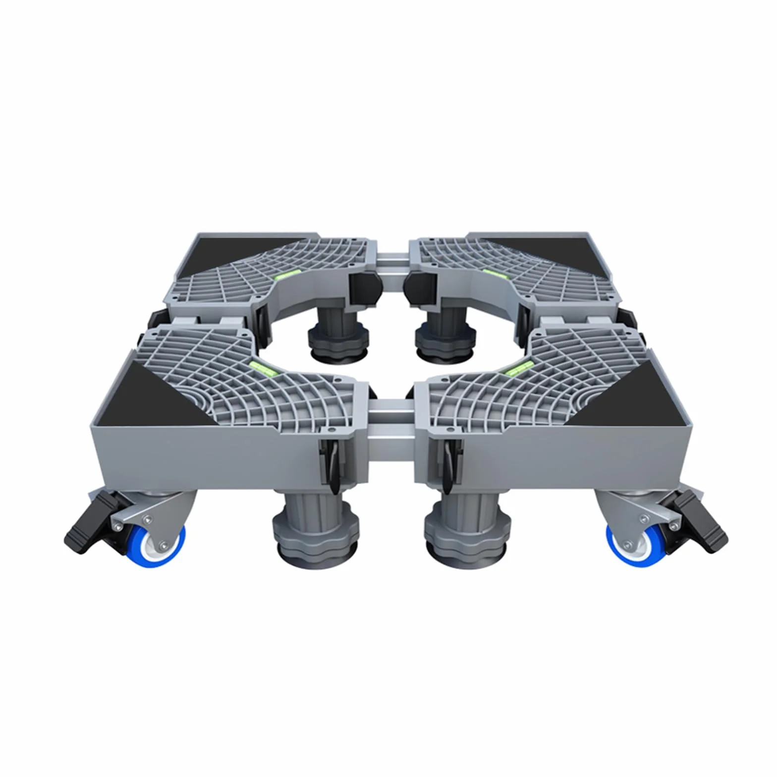 Lavadora multifuncional con base ajustable movible, base de ruedas para frigoríficos, longitud ajustable de 42 a 66 cm, altura de 10 a 12 cm, con 4 ruedas giratorias de 360°, carga de 600 libras de