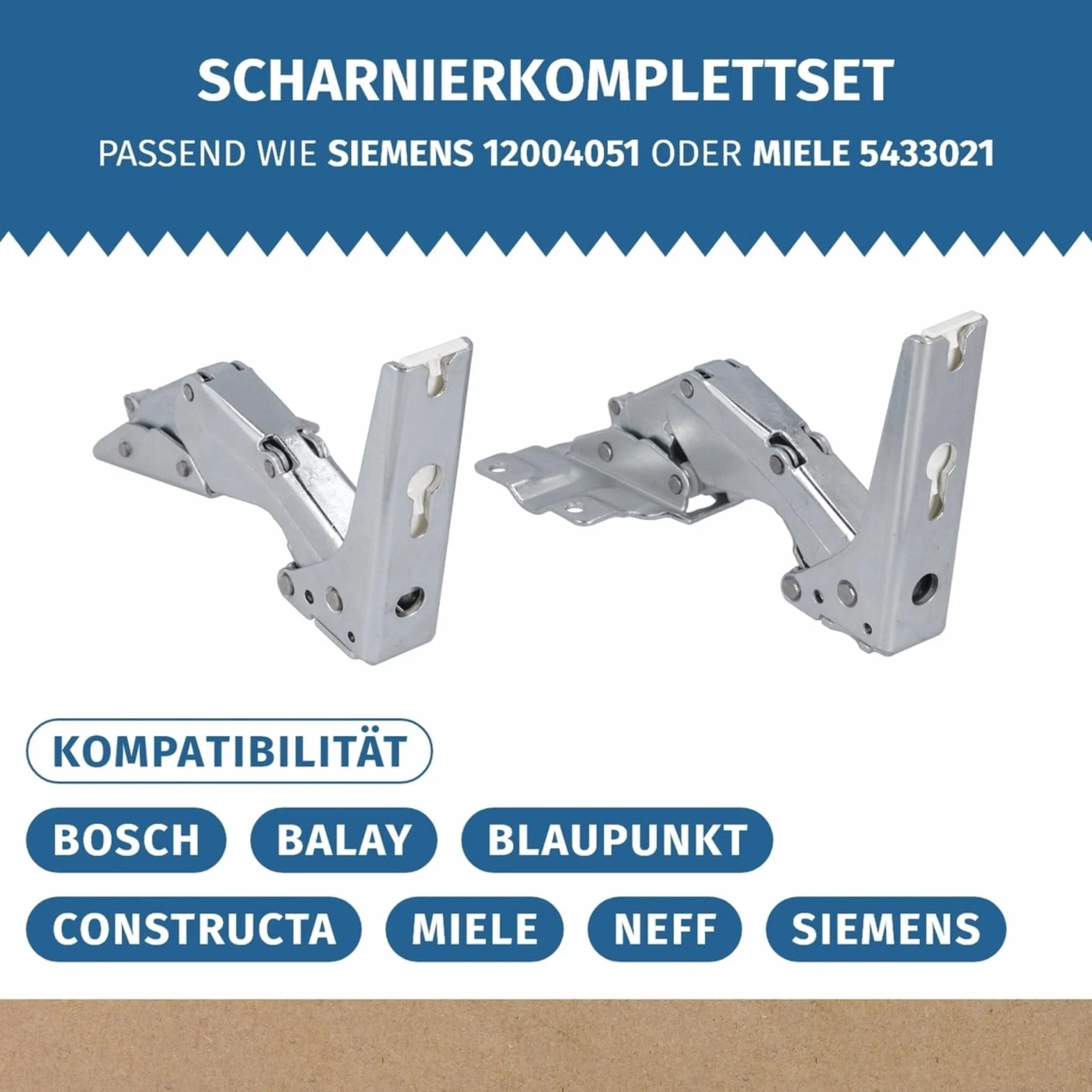 LUTH Premium Profi Parts Bisagra de puerta compatible con Bosch Siemens Neff Refrigerador 12004051 Miele 5433021