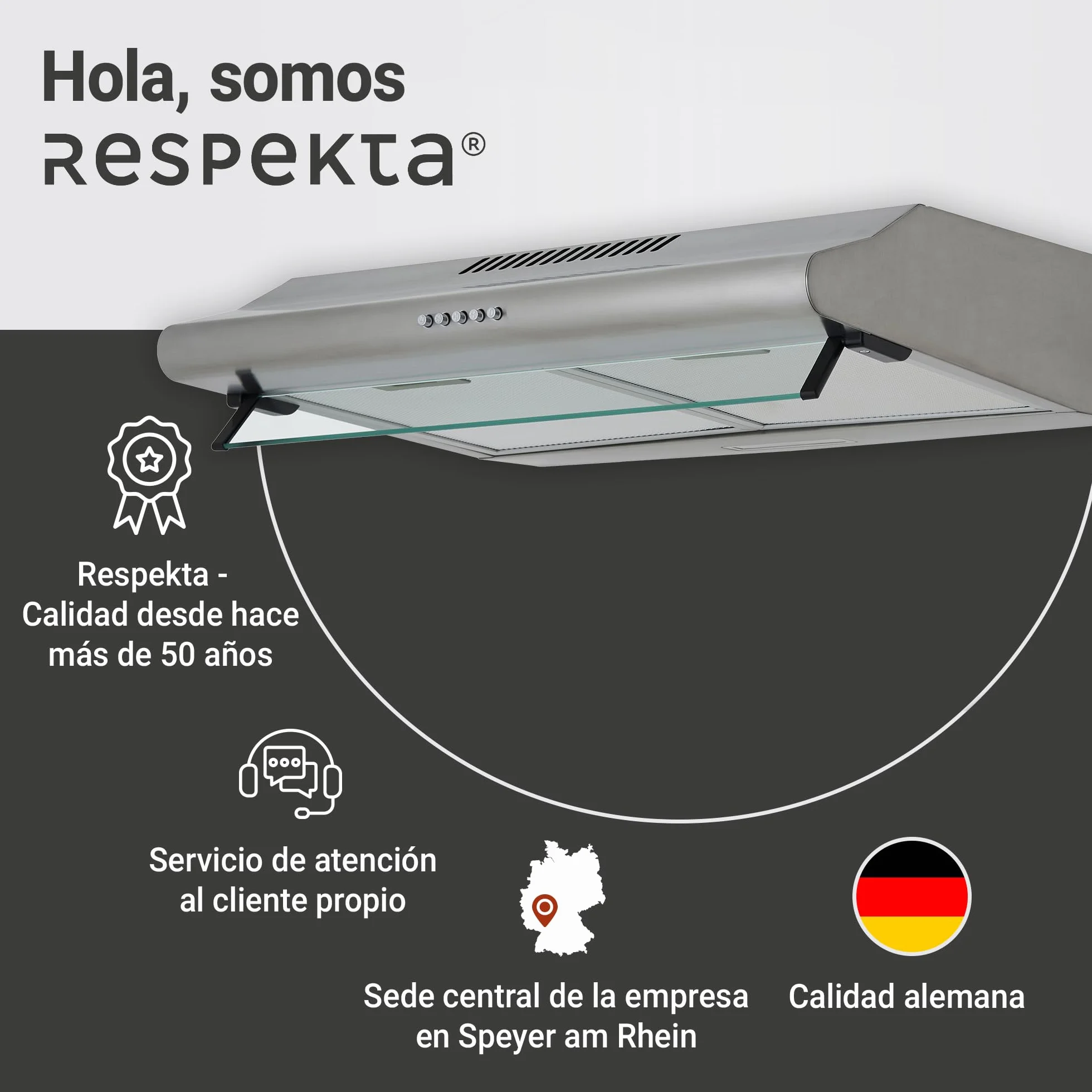 respekta Campana de acero inoxidable 60 cm CH1259IXCN