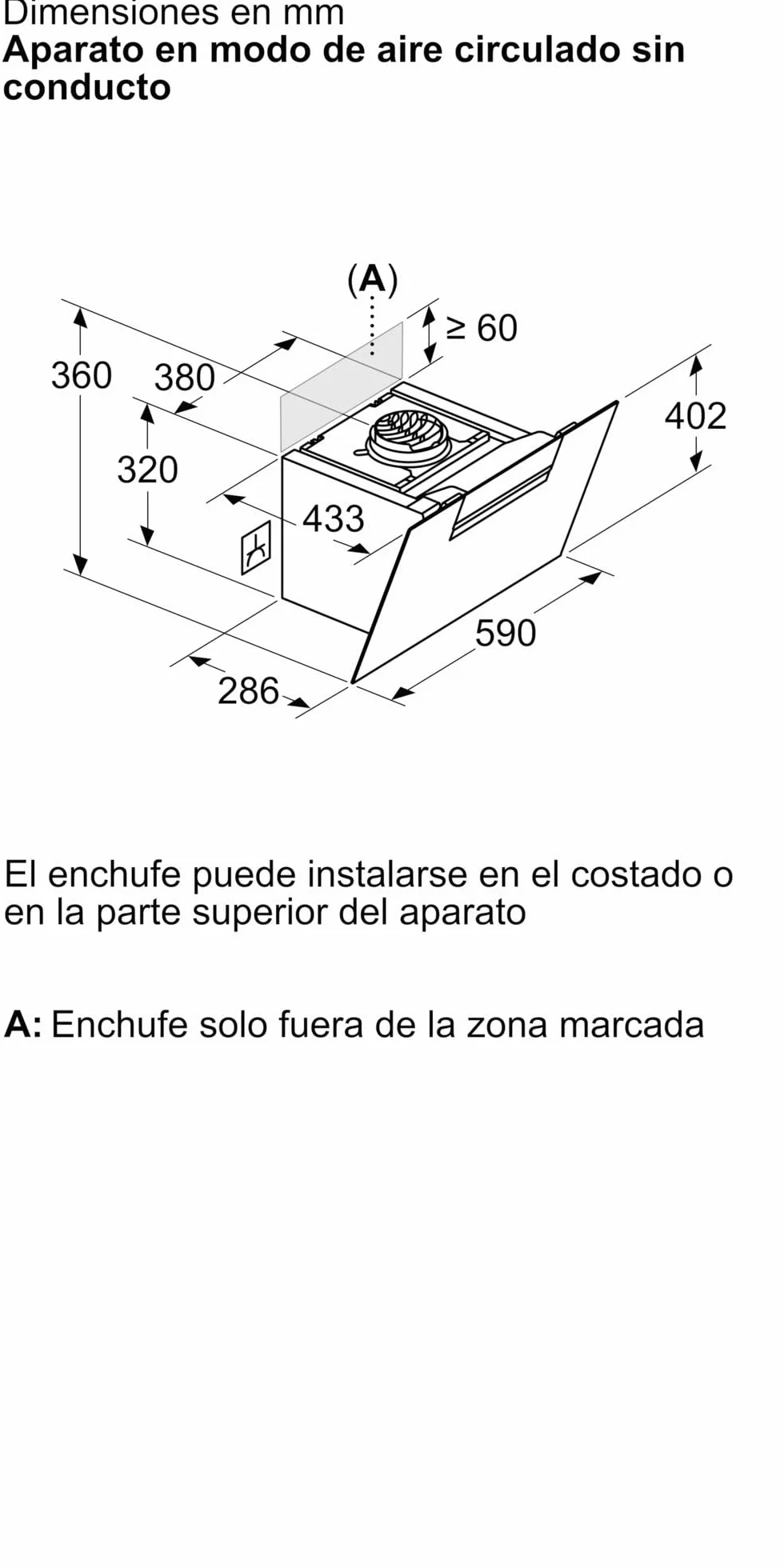 Bosch - Campana Extractora Decorativa de Pared, 60 cm, Serie 4, Electrónica TouchControl, Motor EcoSilence, Home Connect, Cristal Negro, DWK67FN60