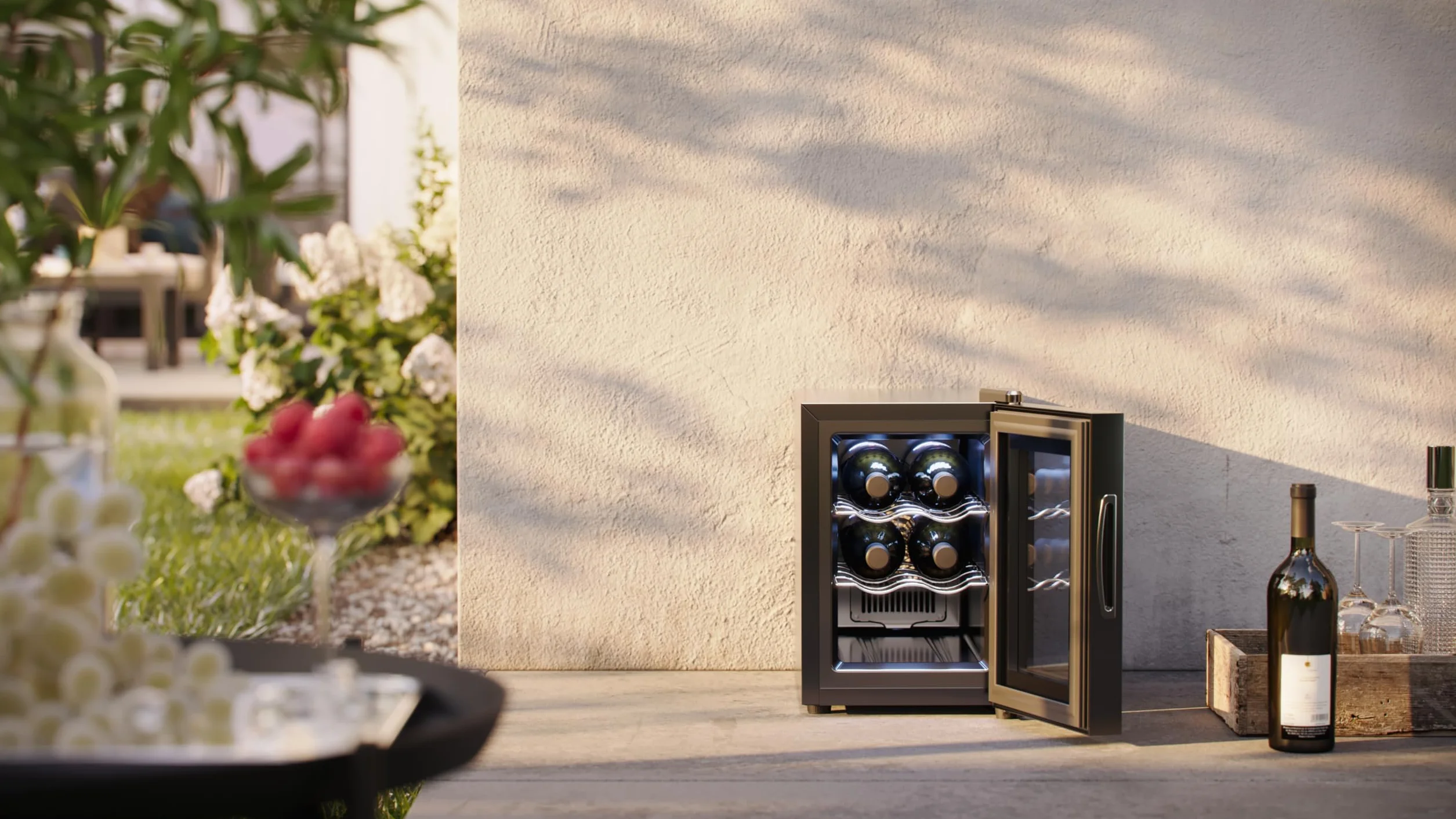 Tristar Vinoteca Grande Saignée – Para hasta 6 botellas – 17 L – Termoeléctrica – Puerta de cristal – Pantalla LED táctil – Luz interior – WR-7506 [Clase de eficiencia energética E]