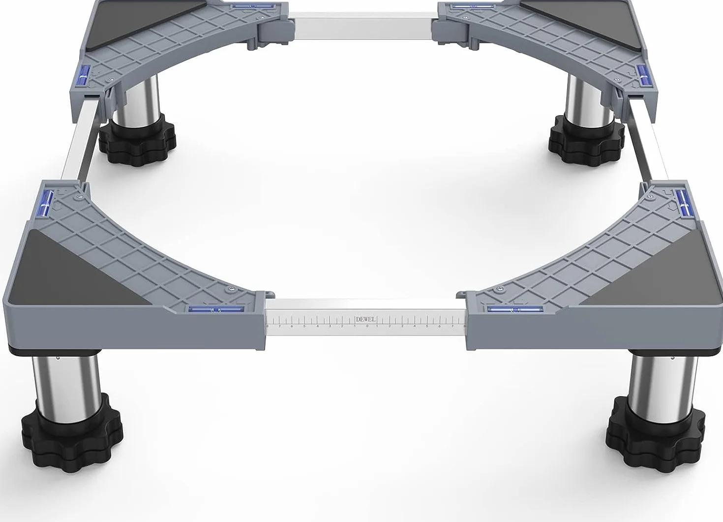 DEWEL Base para Lavadora, Base Ajustable para Frigorífico, Lavavajillas, Congelador, Mueble de Cocina y Electrodomésticos Estáticos (Ajustable 45-67 cm, Altura 13-17 cm)