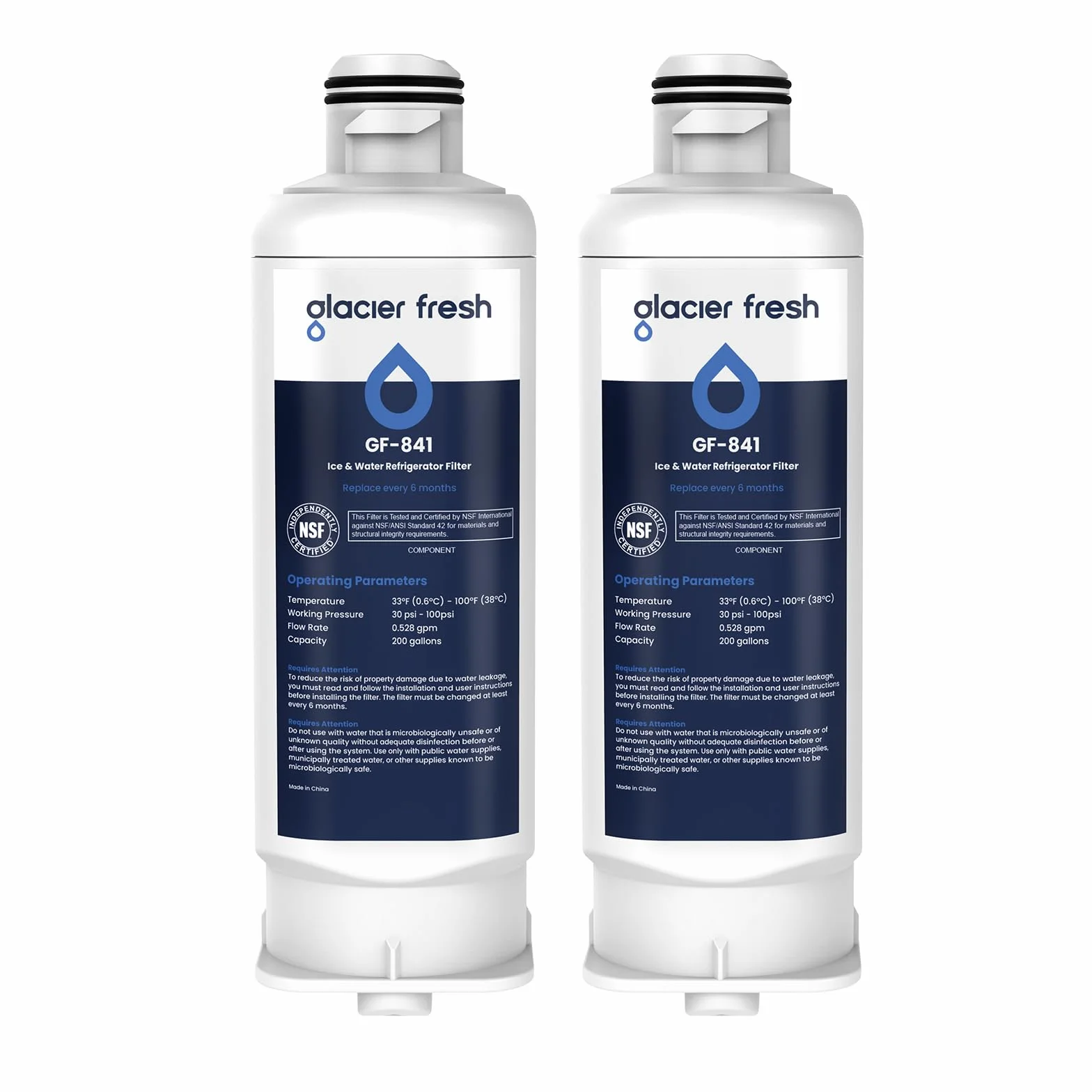 GLACIER FRESH DA97-17376B HAF-Qin Filtro de agua de repuesto para HAF-Qin, DA97-08006C, RF23M8070SG, RF23M8070SR, RF23M8090SG, RF23M8090SR, RF23M8570SR y RF23M8590SG (2)