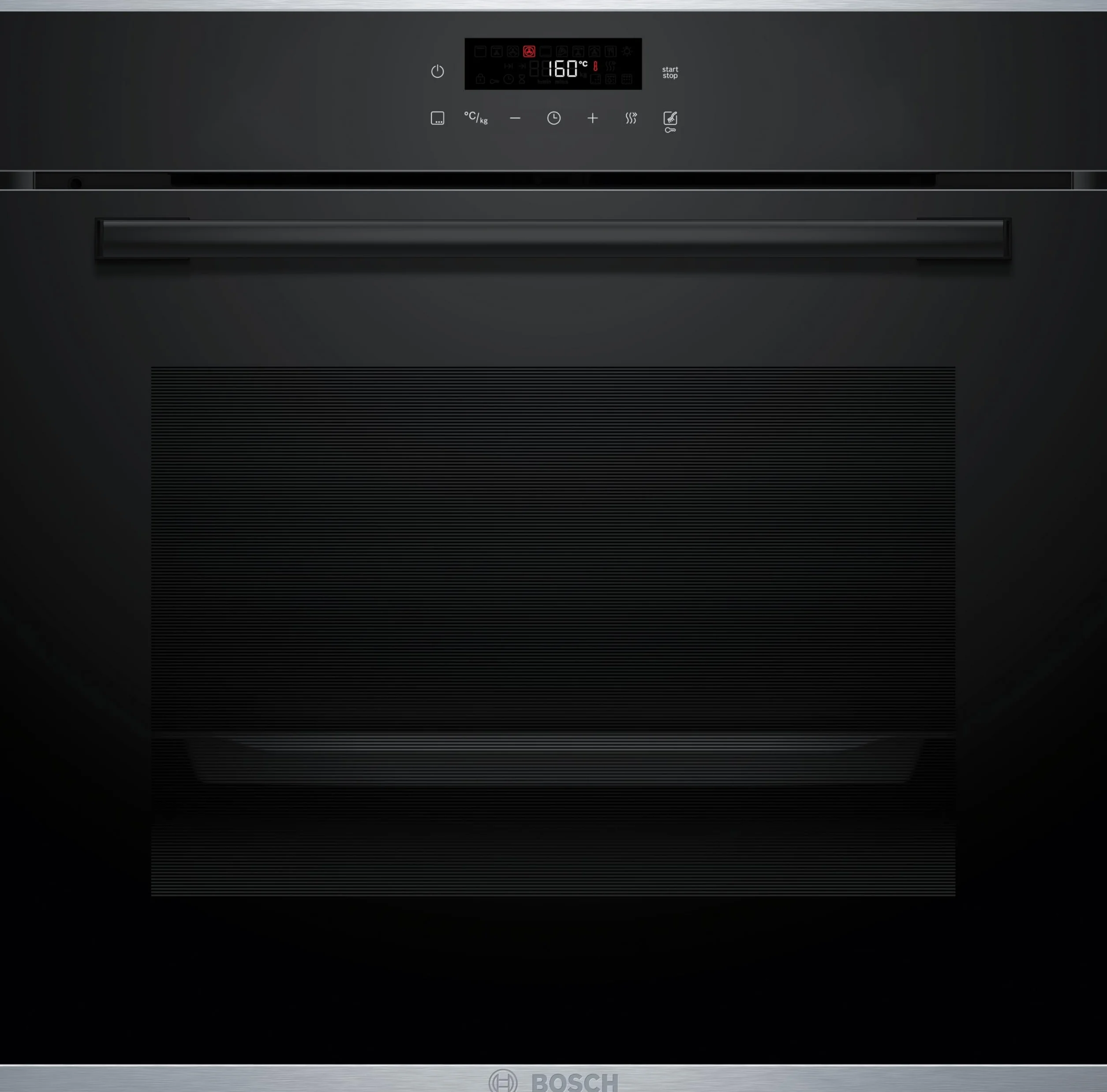 Bosch HBA272BB3, Serie 4 Horno integrado de 60 x 60 cm, autolimpieza por pirólisis y hidrólisis, control táctil LED, aire caliente 3D, 10 programas automáticos, precalentamiento rápido, calificación