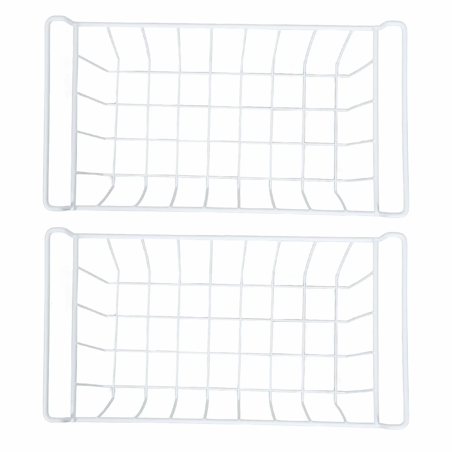 banapoy 2 Cestas de Almacenamiento de Alambre para Congelador, Estante de Metal Colgar Refrigerador, Organizador de Congelador con Asas, Organizaciónen el Pecho (L 45 cm X W 24,5 cm X H 20 cm)